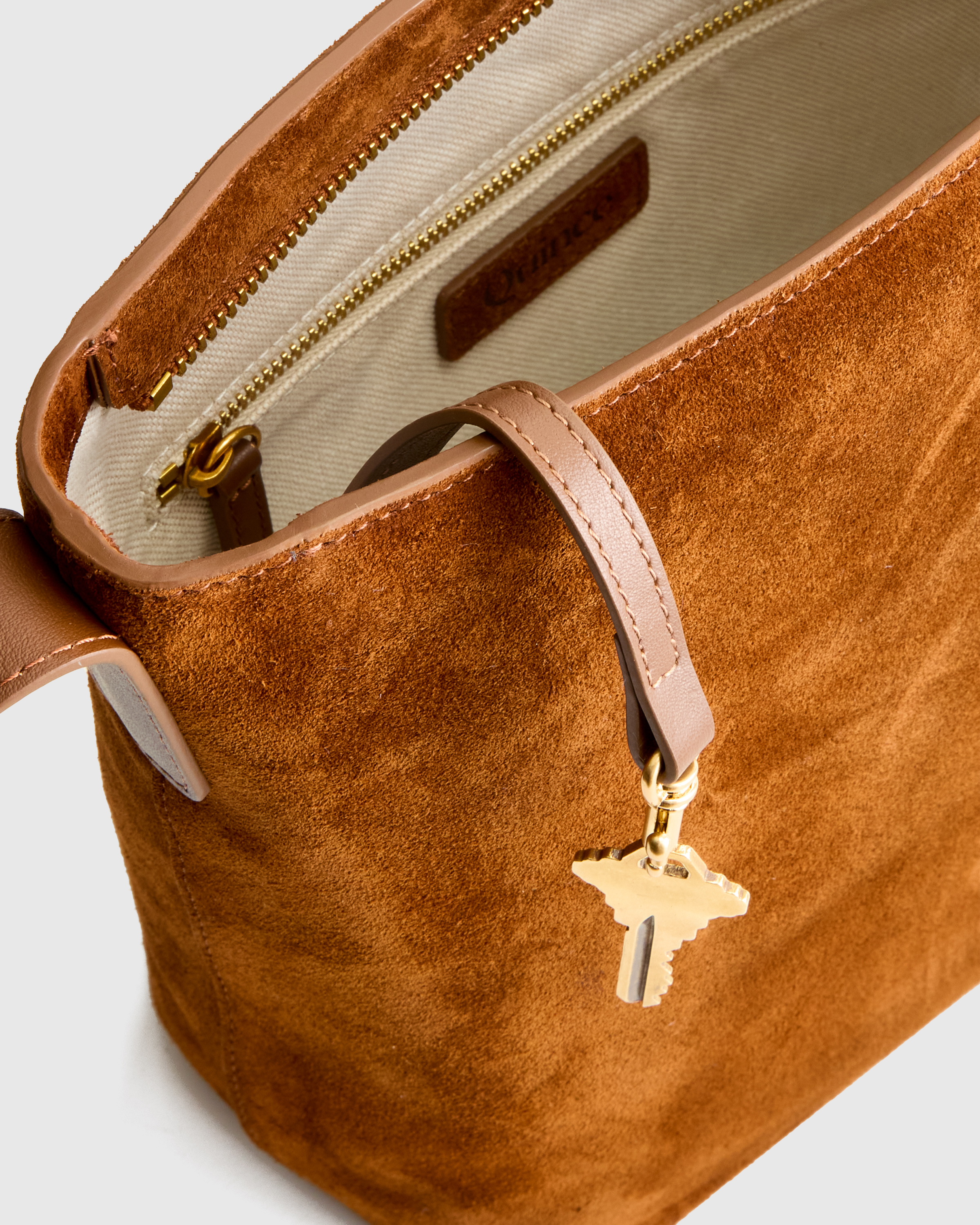 Italian Suede Bucket Crossbody — Image 4