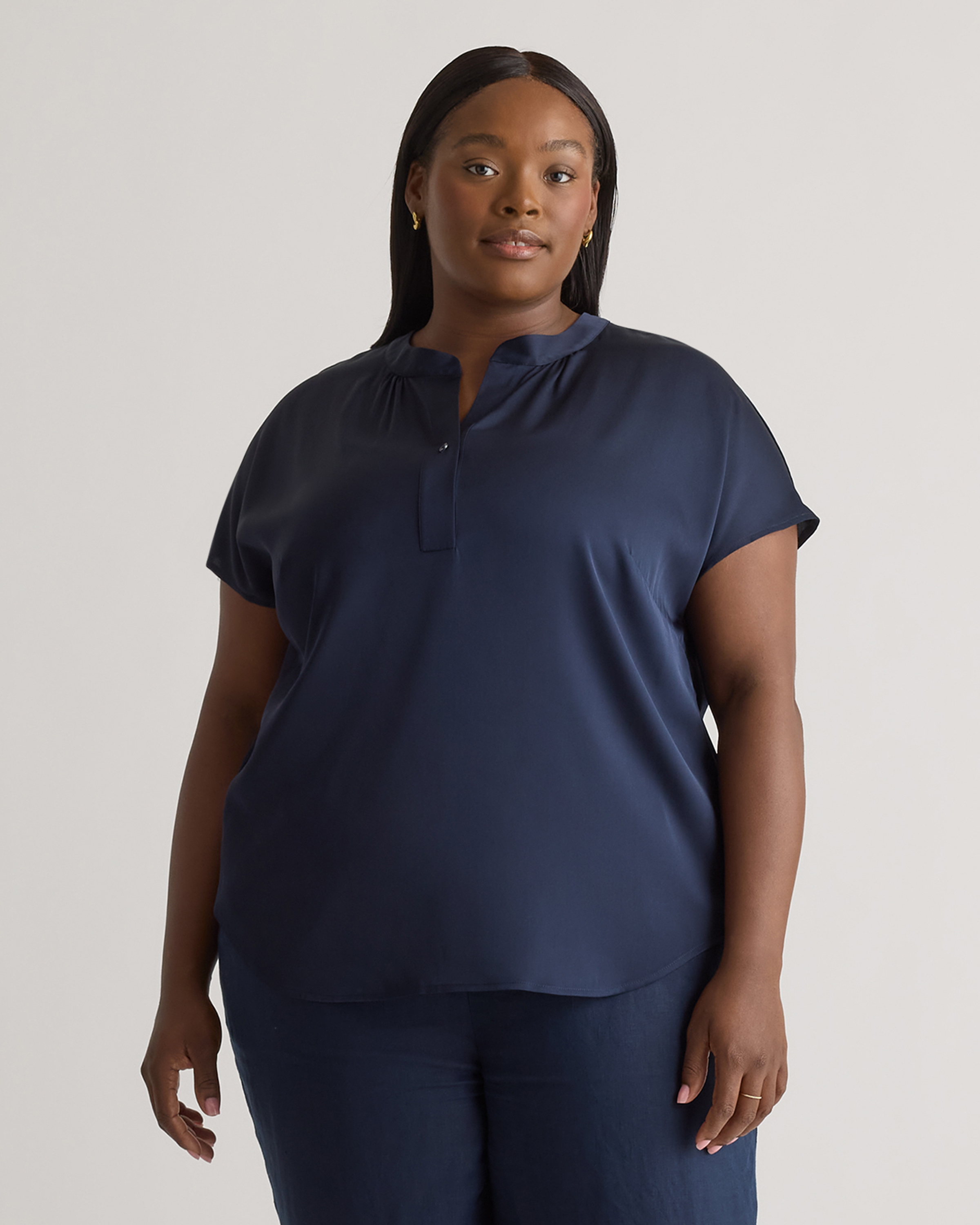 Washable Stretch Silk Dolman Sleeve Blouse — Image 19