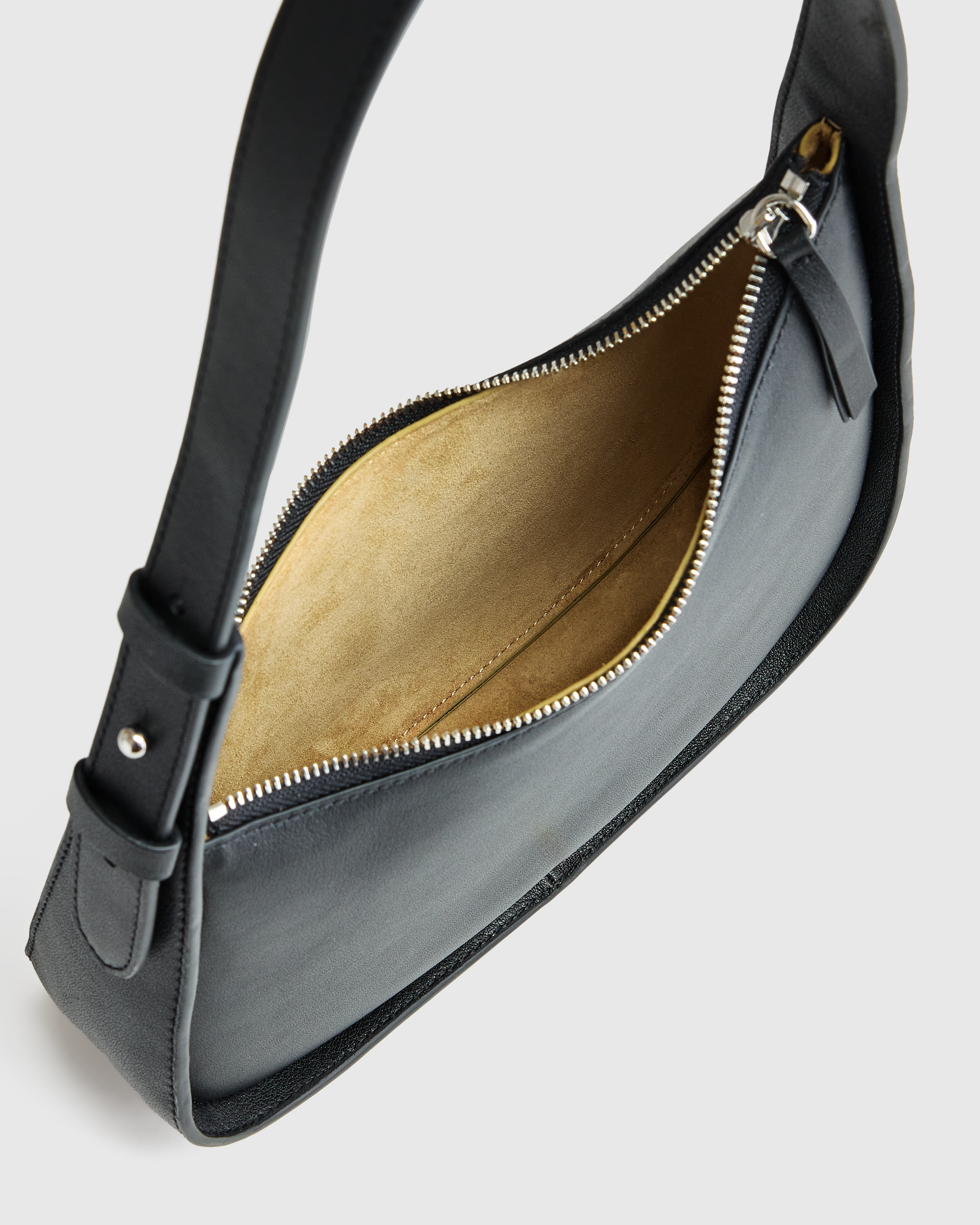 Italian Leather Asymmetrical Mini Shoulder Bag — Image 14