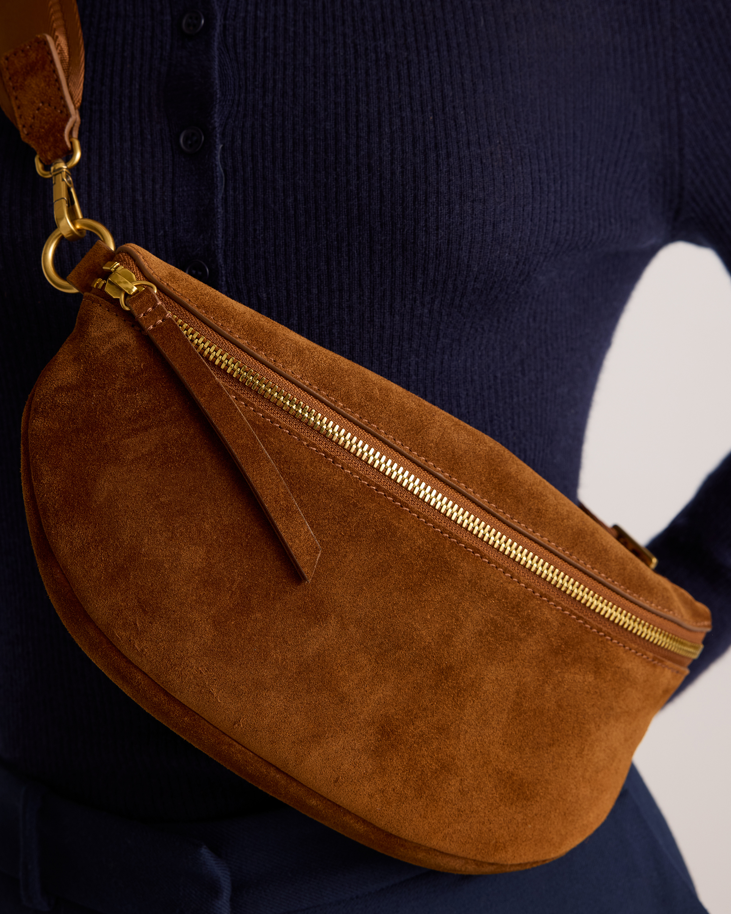 Italian Suede Sling Bag — Image 3