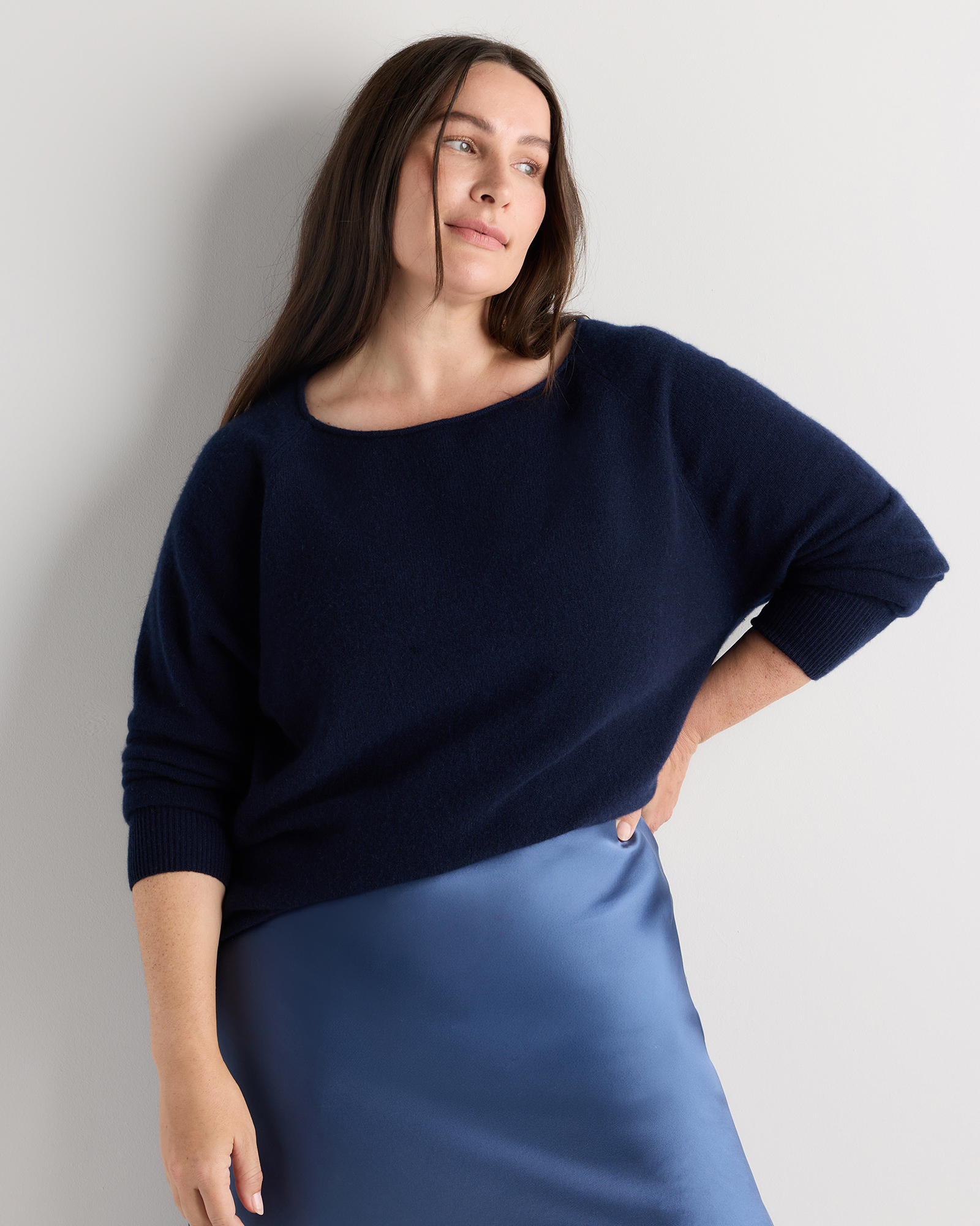 Mongolian Cashmere Boatneck Sweater — Image 9