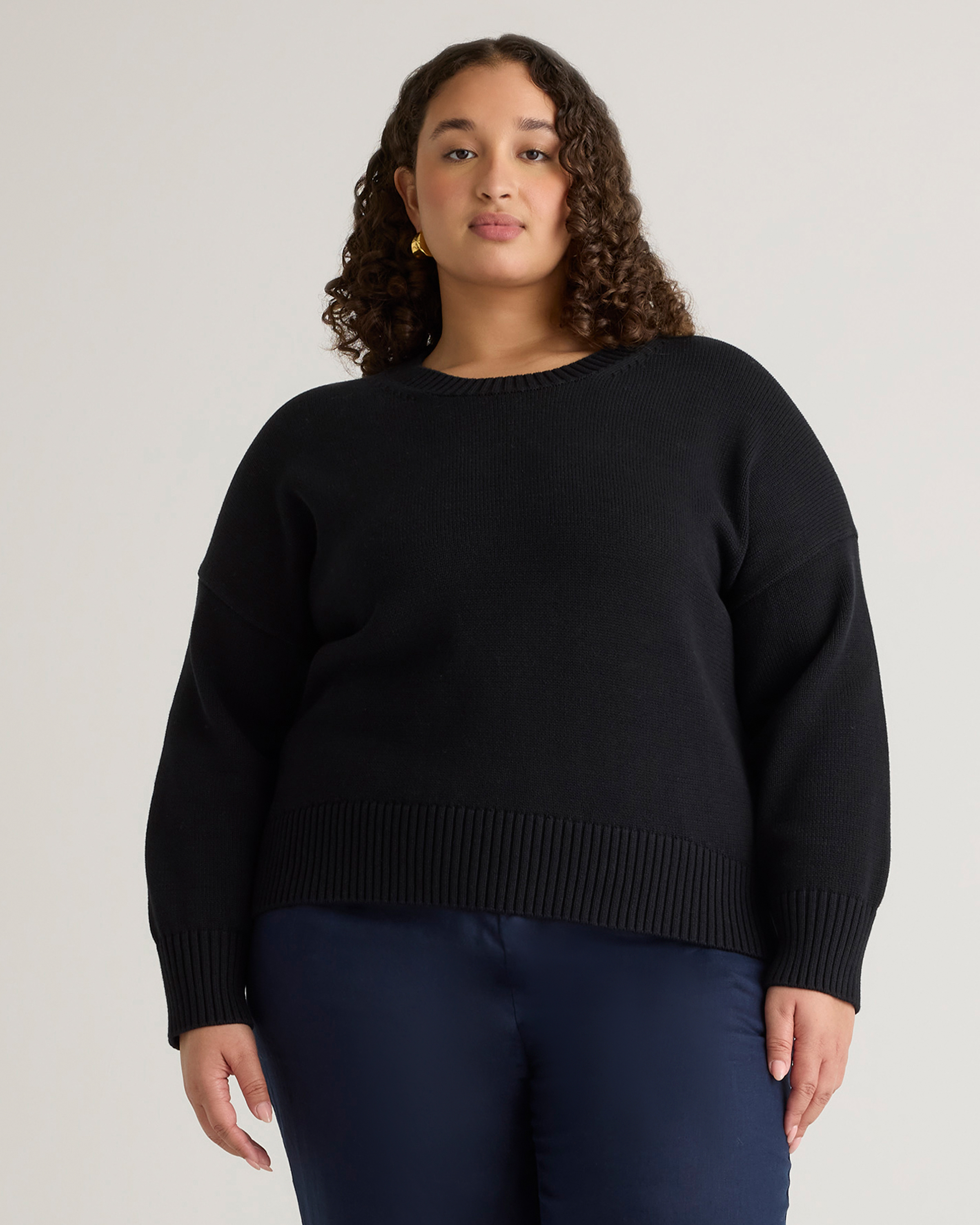 100% Organic Cotton Boyfriend Crew Sweater — Image 24