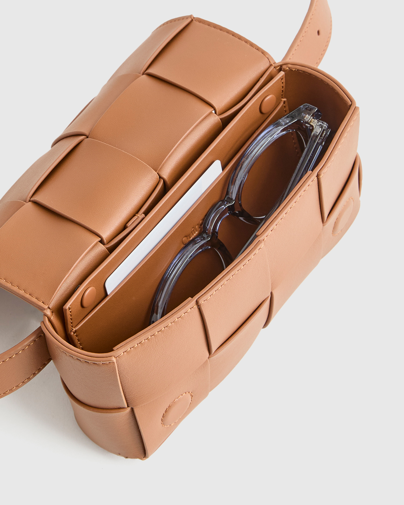 Italian Leather Handwoven Box Belt Bag — Image 15