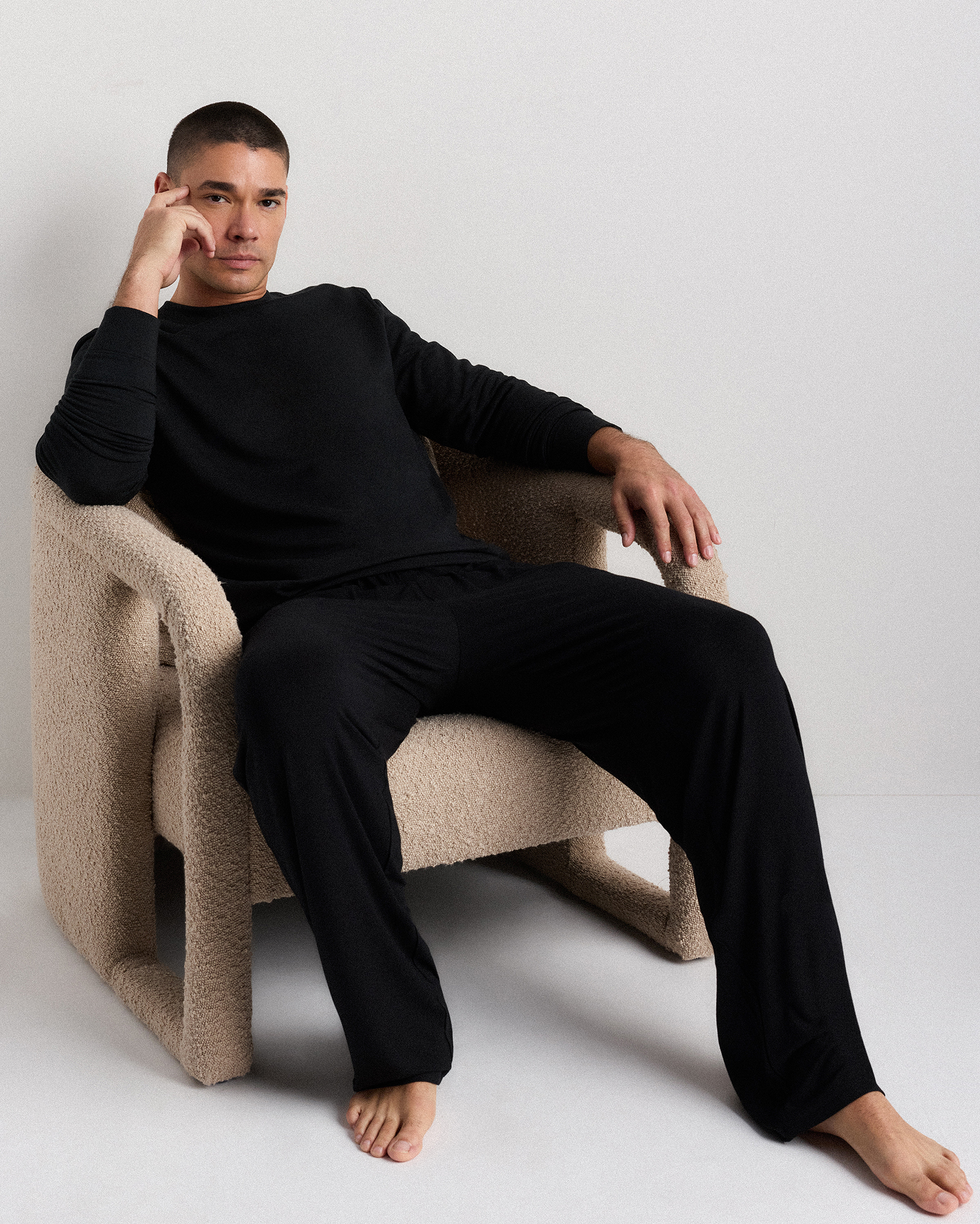 Bamboo Jersey Relaxed Lounge Pants — Image 4
