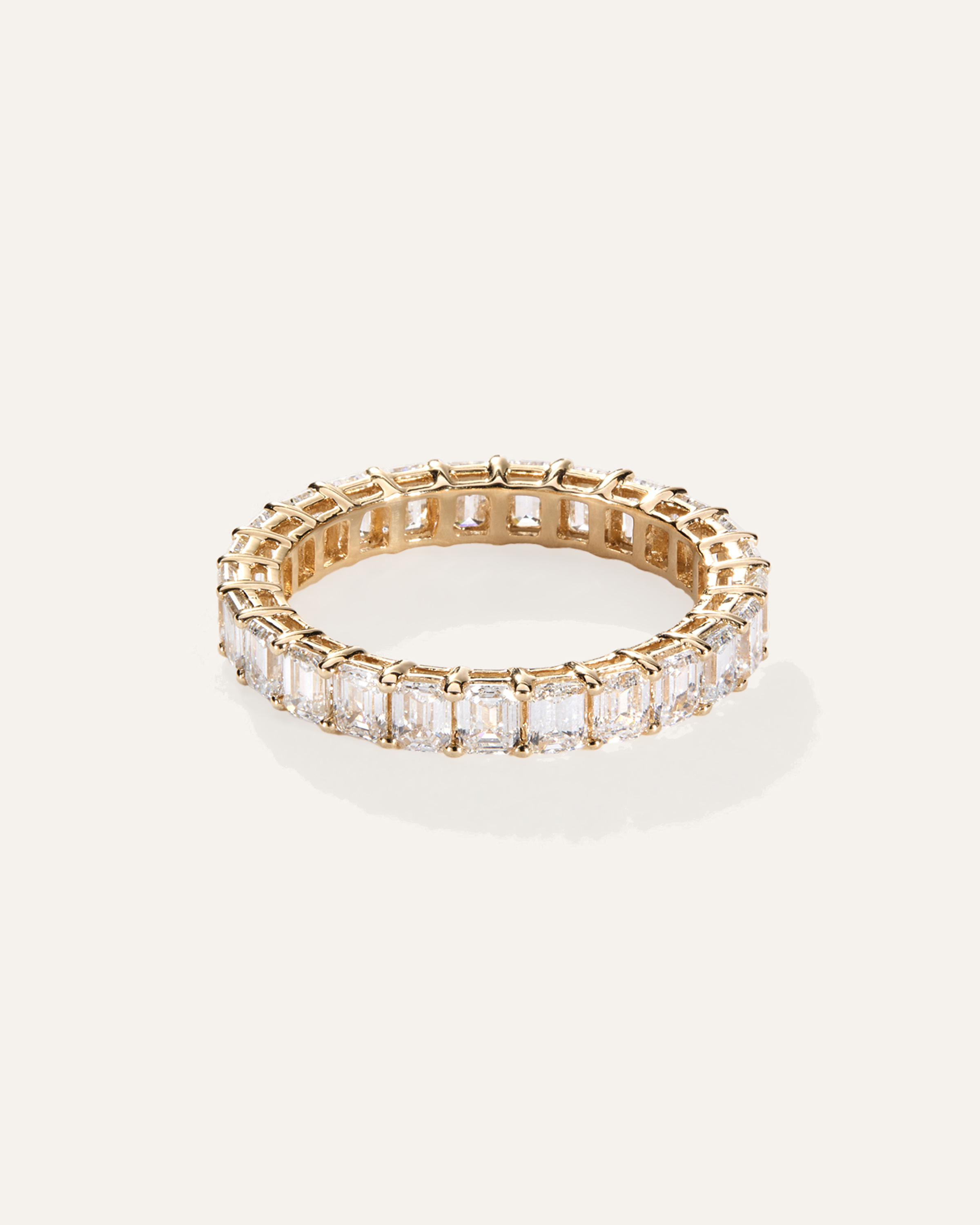 Lab Grown Diamond Emerald Eternity Band — Image 5