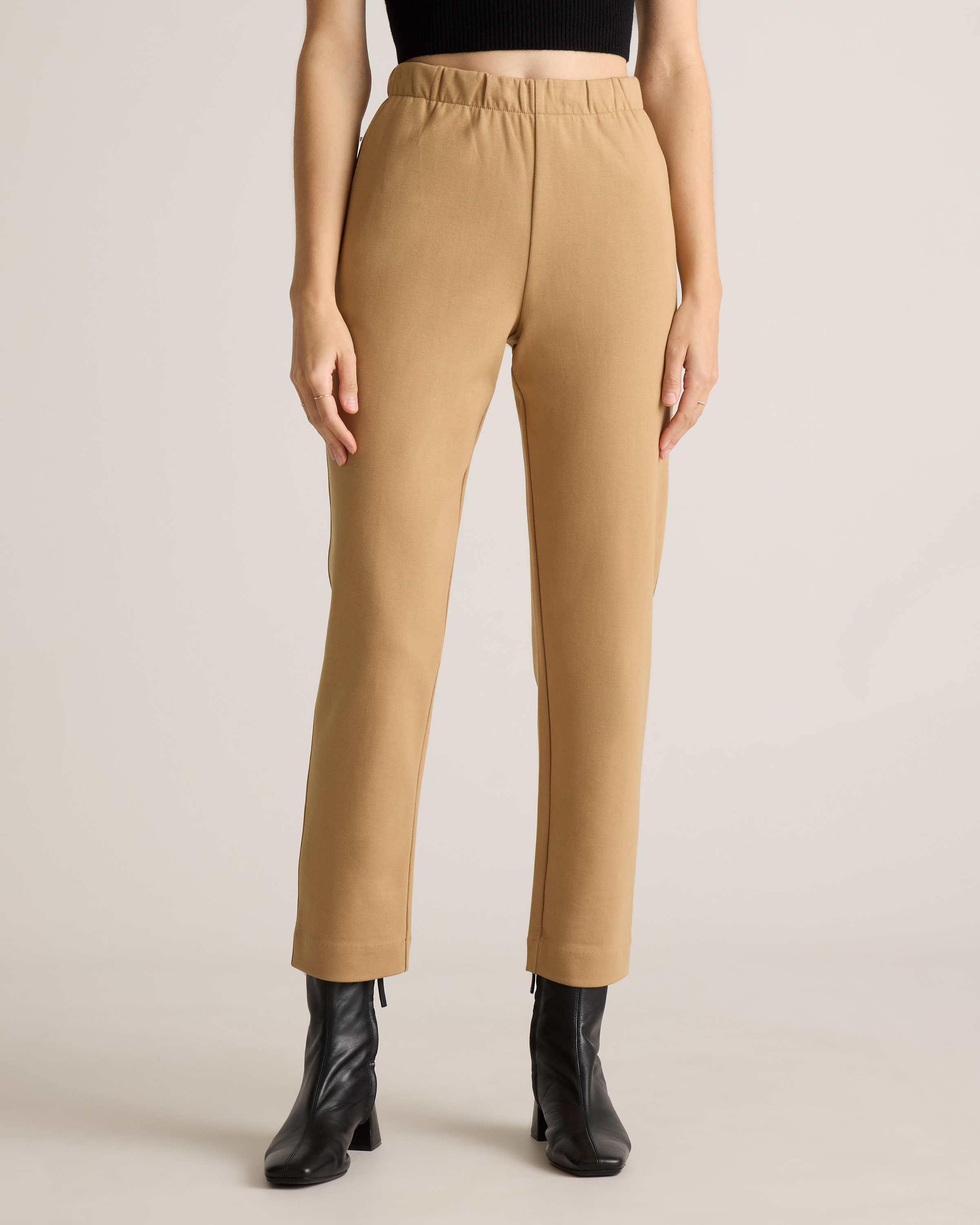 Organic Cotton Double Knit Straight Pants — Image 10