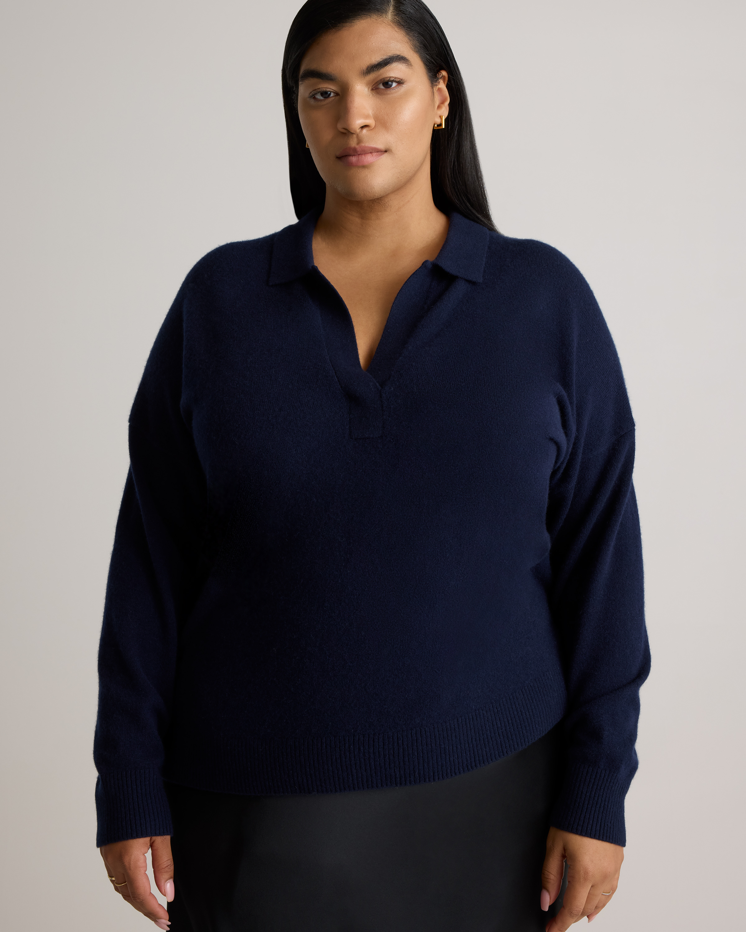 Mongolian Cashmere Polo Sweater — Image 4