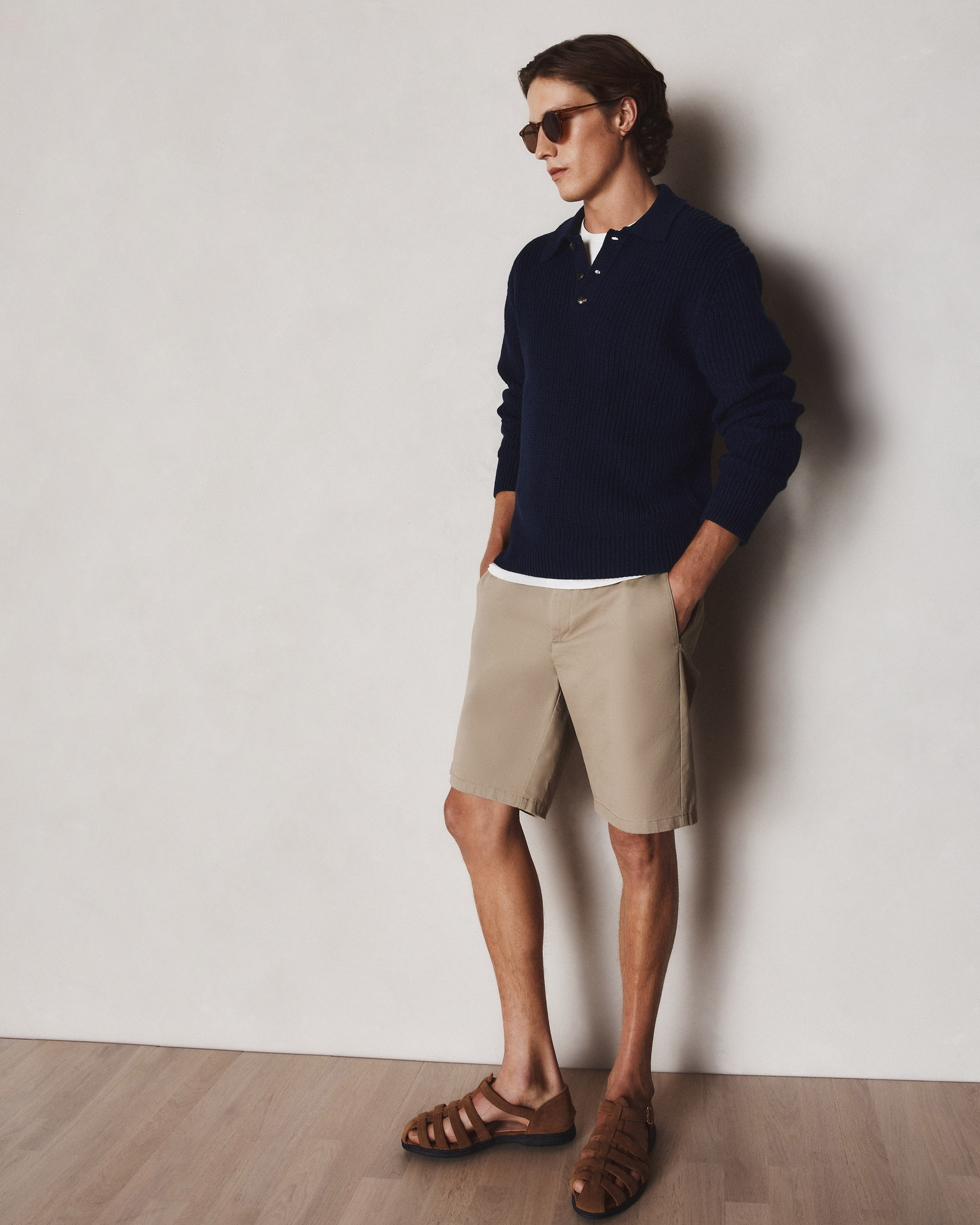 Organic Cotton Classic Stretch Chino Shorts - 7" — Image 7