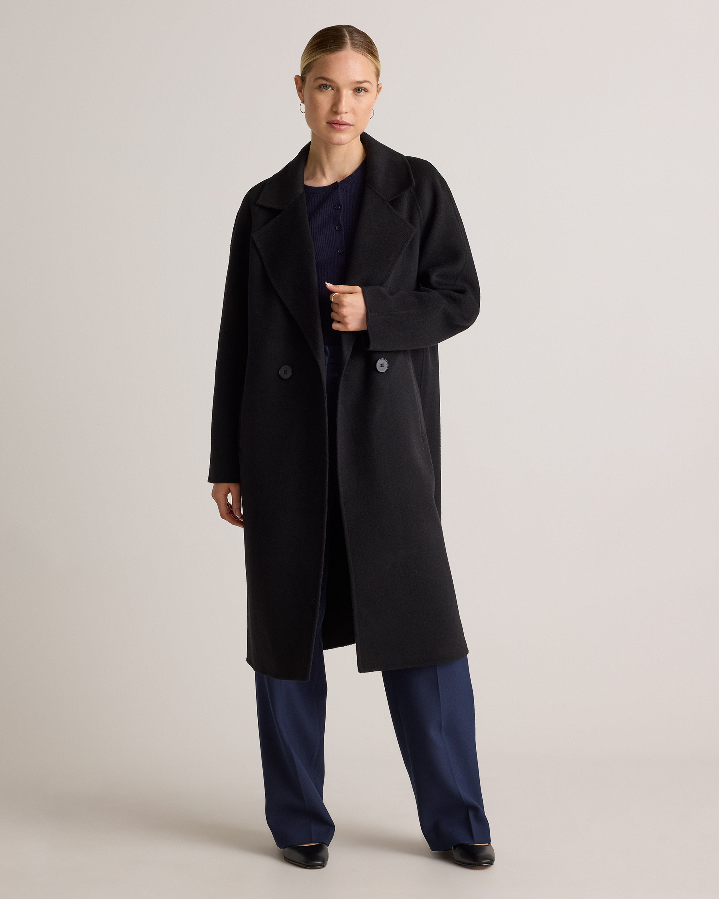 Double-Faced Merino Wool Notched Lapel Coat — Image 24