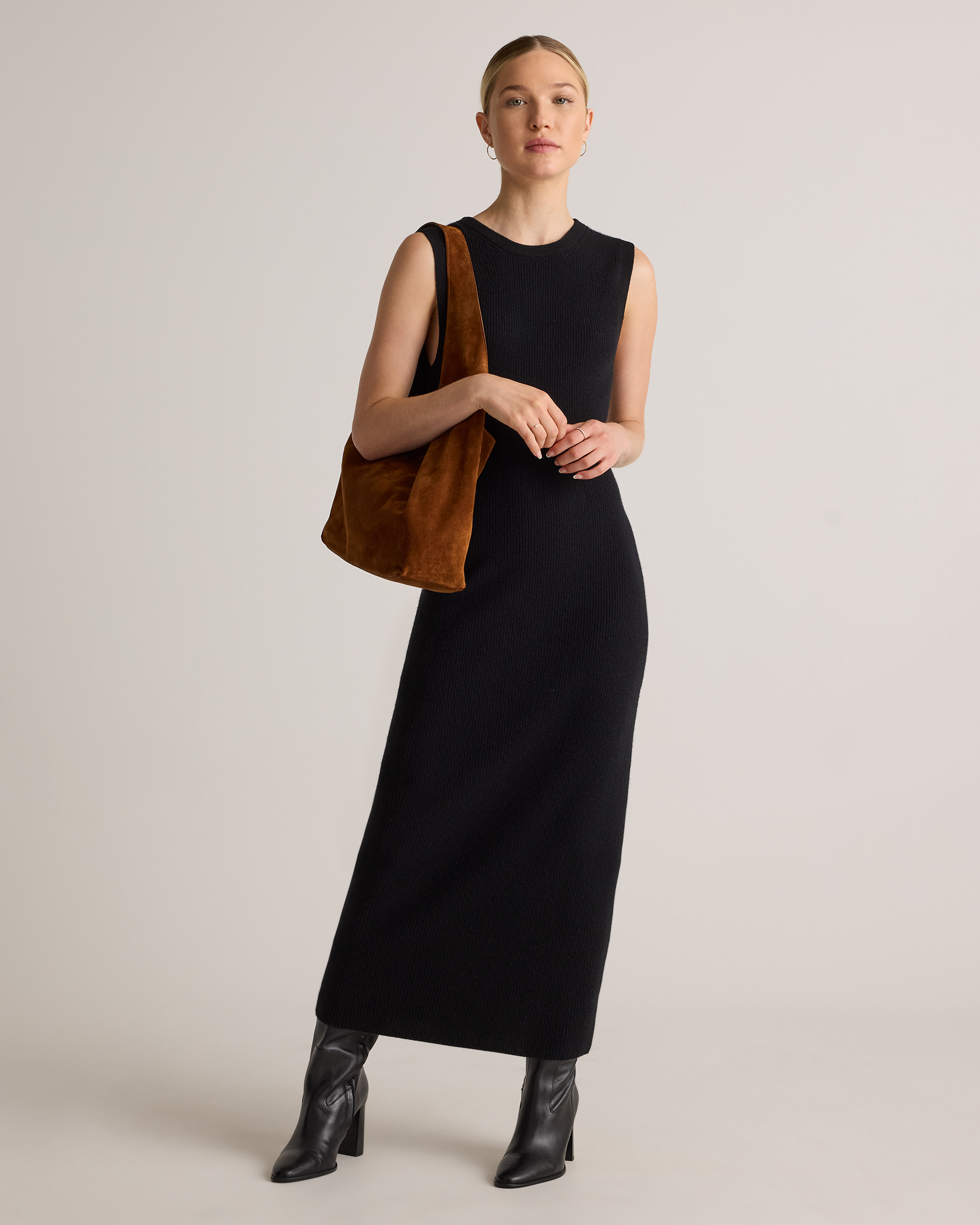 Italian Suede Slouchy Shoulder Bag — Image 19