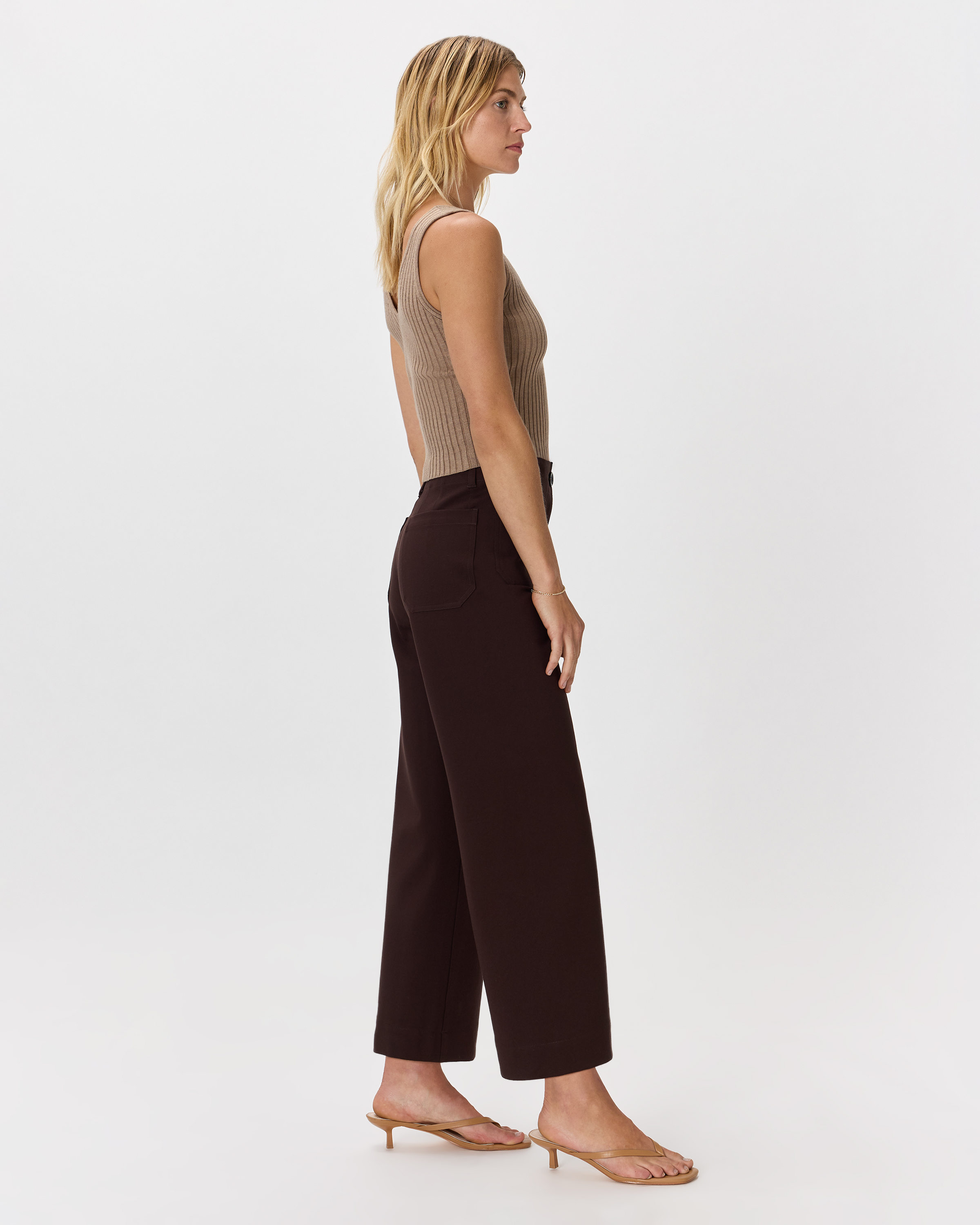 Ultra-Stretch Ponte Cropped Wide Leg Pants — Image 26