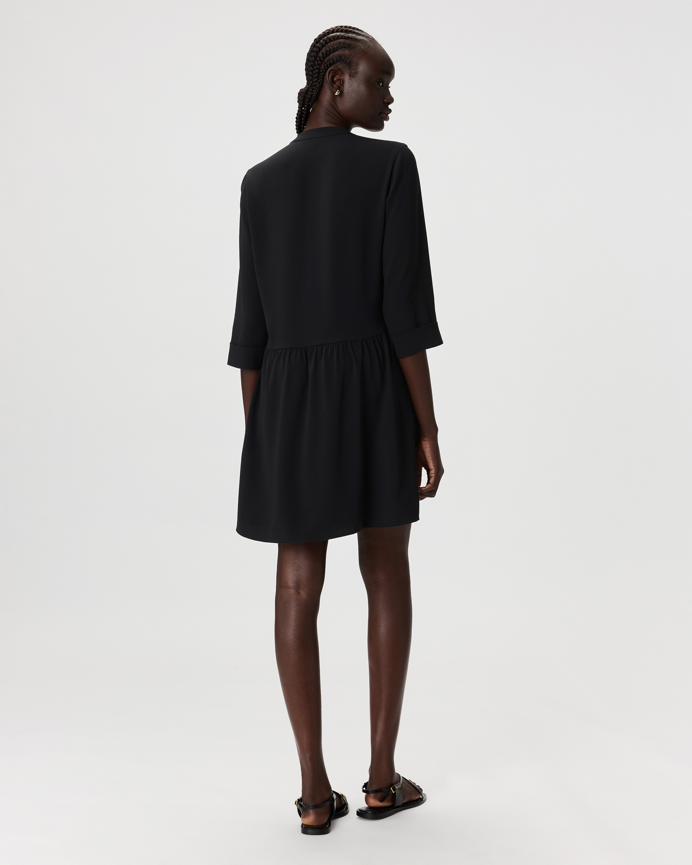Fluid Crepe Shirt Dress — Image 14