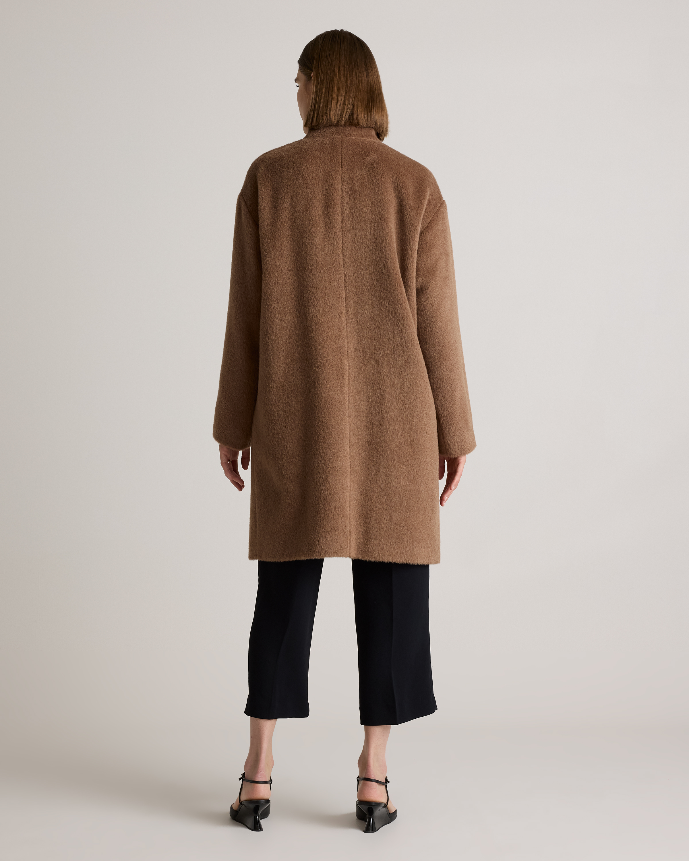 Alpaca-Wool Stand Collar Coat — Image 7