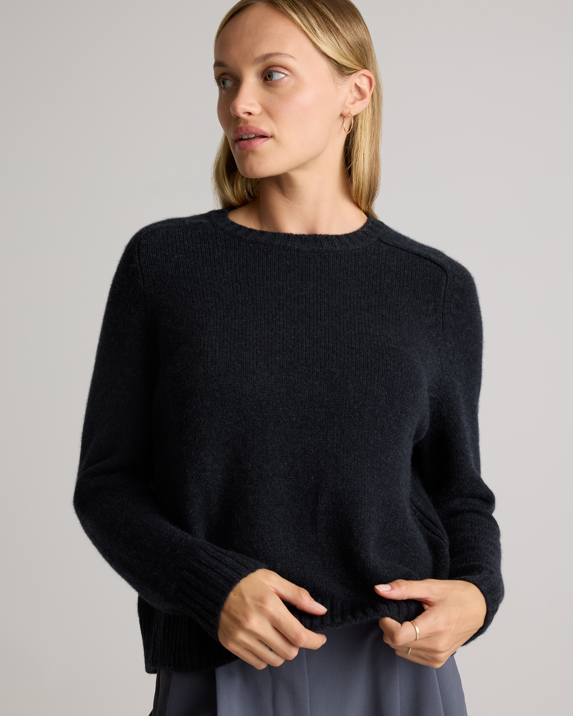 Luxe Baby Cashmere Crewneck Sweater — Image 9