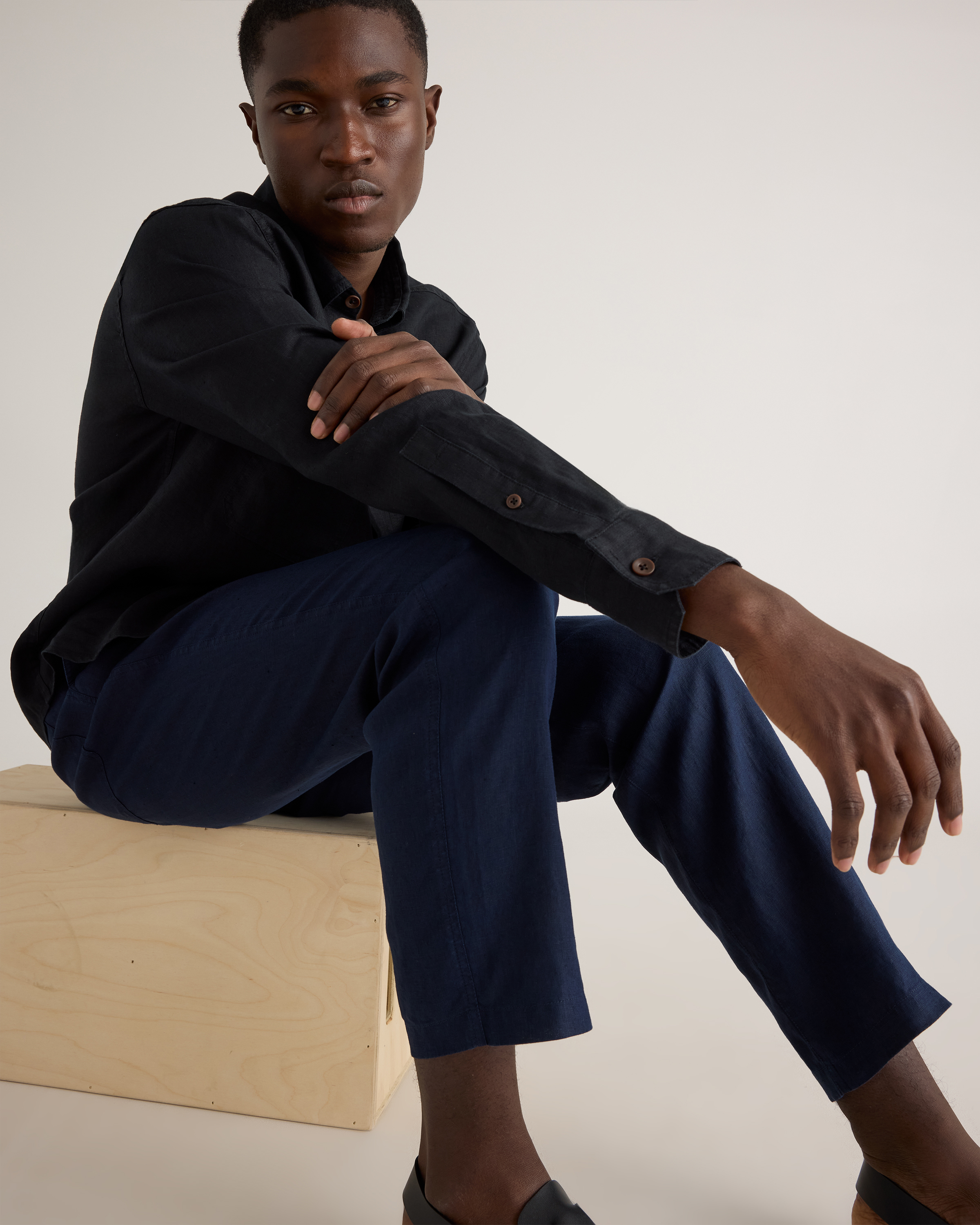 100% European Linen Drawstring Beach Pants — Image 8