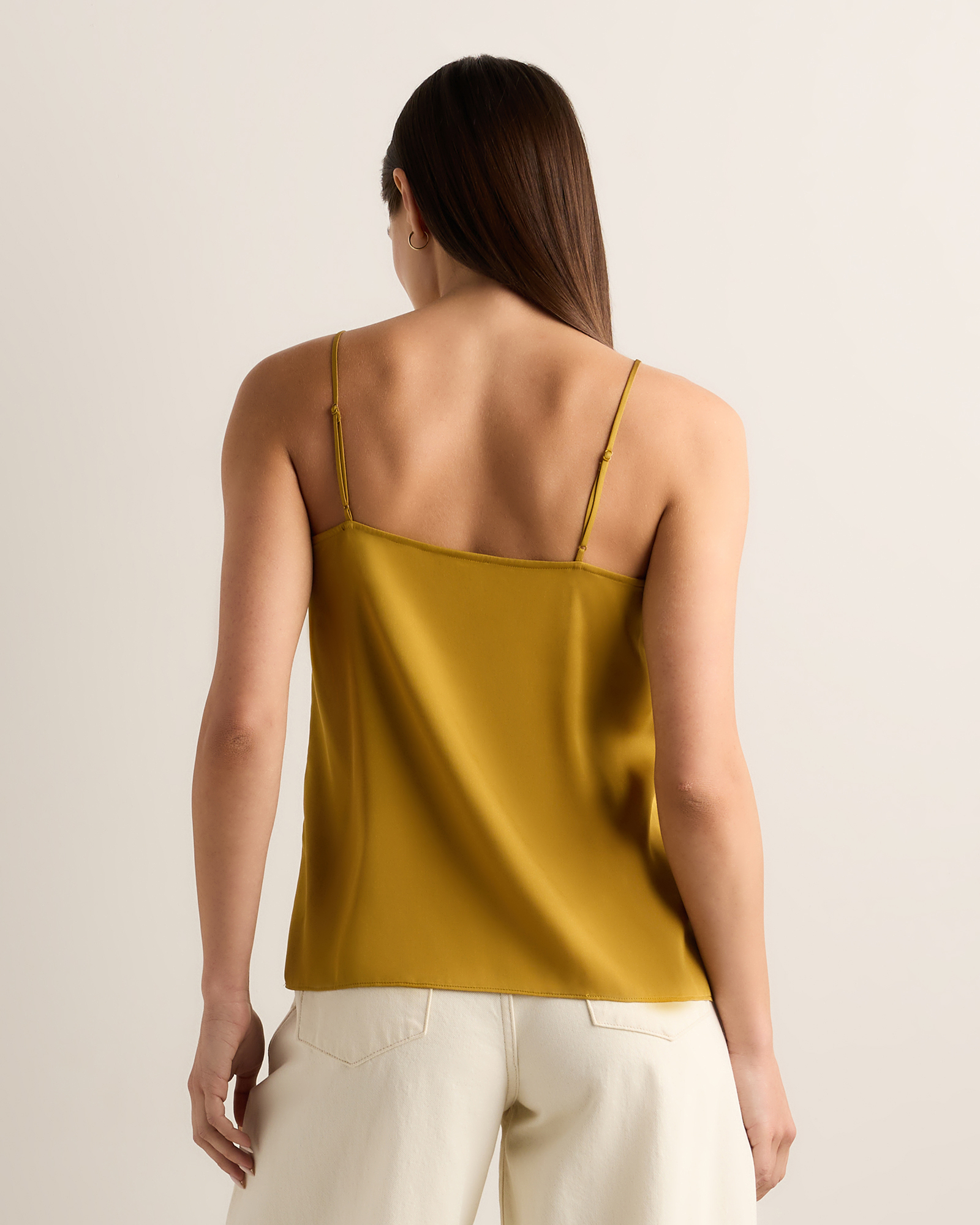 Washable Stretch Silk V-Neck Cami — Image 33