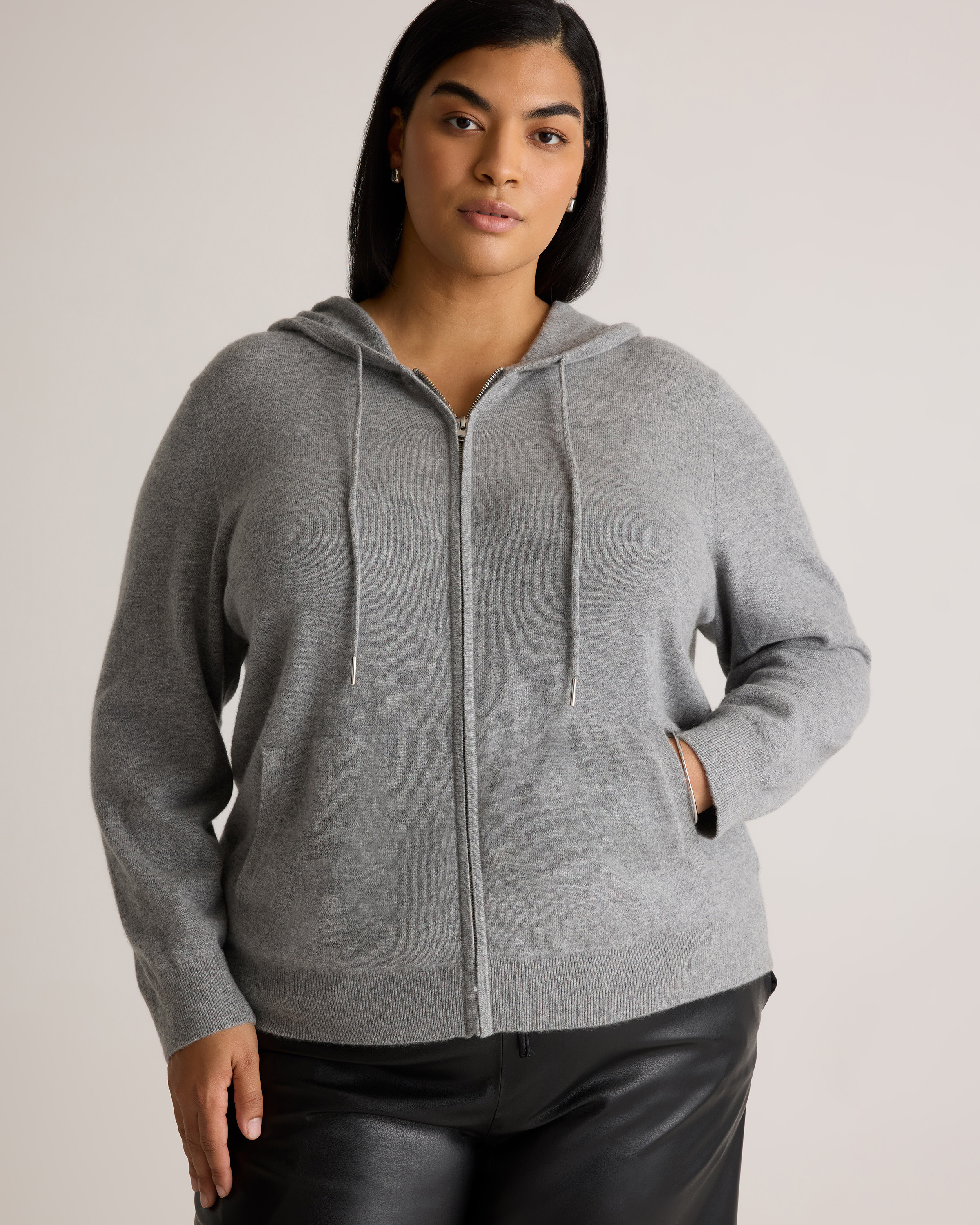 Mongolian Cashmere Full-Zip Hoodie — Image 7