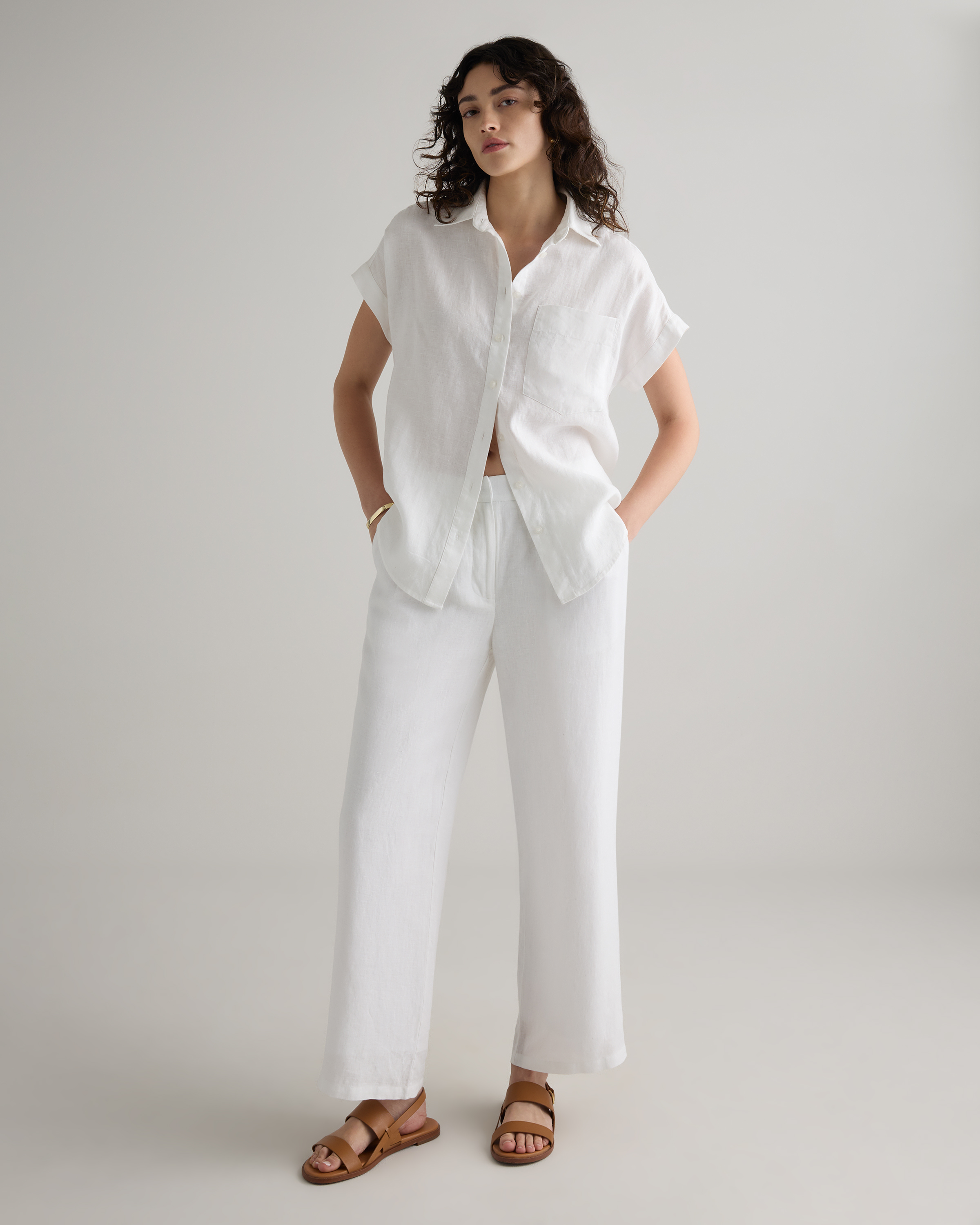 100% European Linen Camp Shirt — Image 26