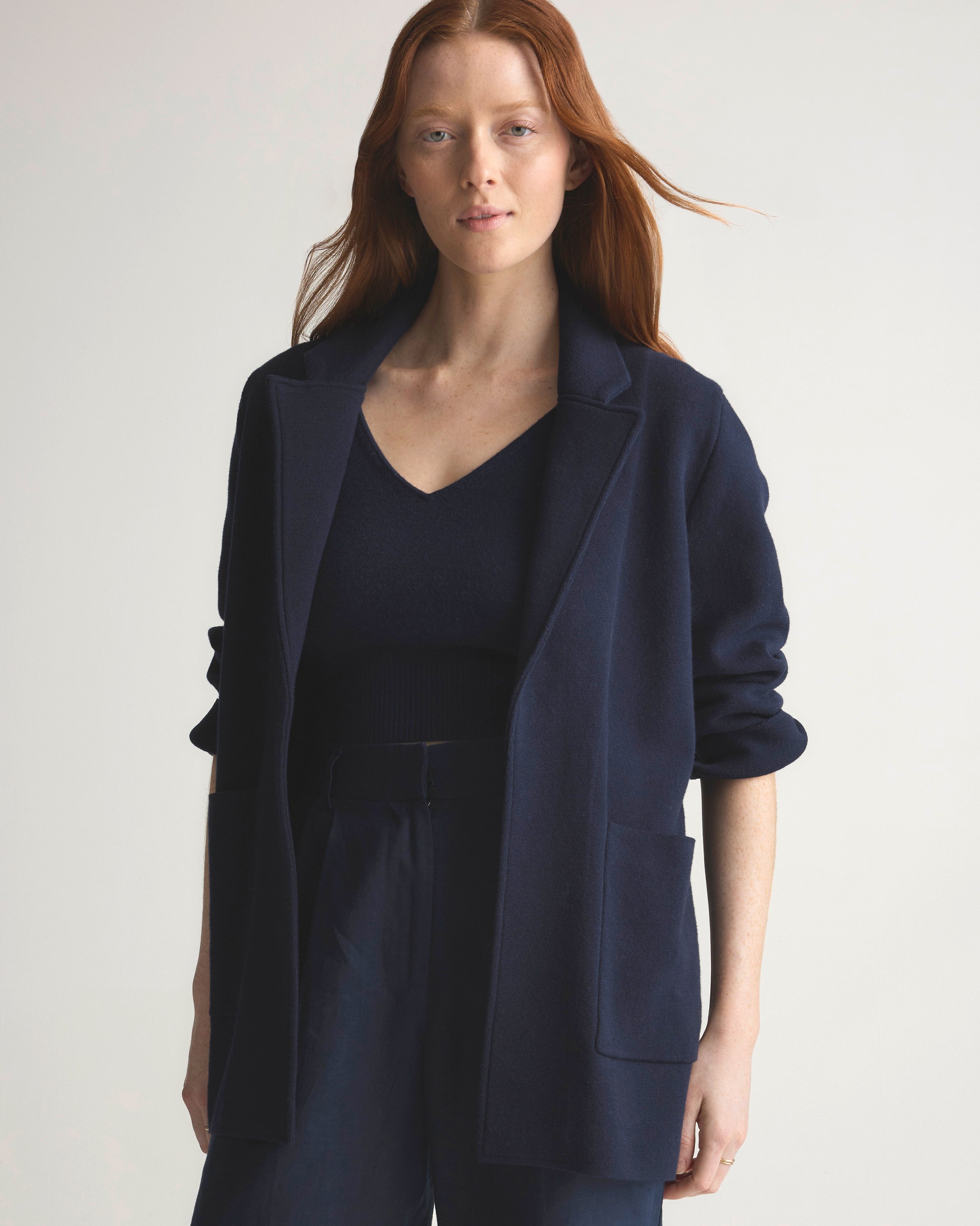 100% Organic Cotton Knit Blazer — Image 31