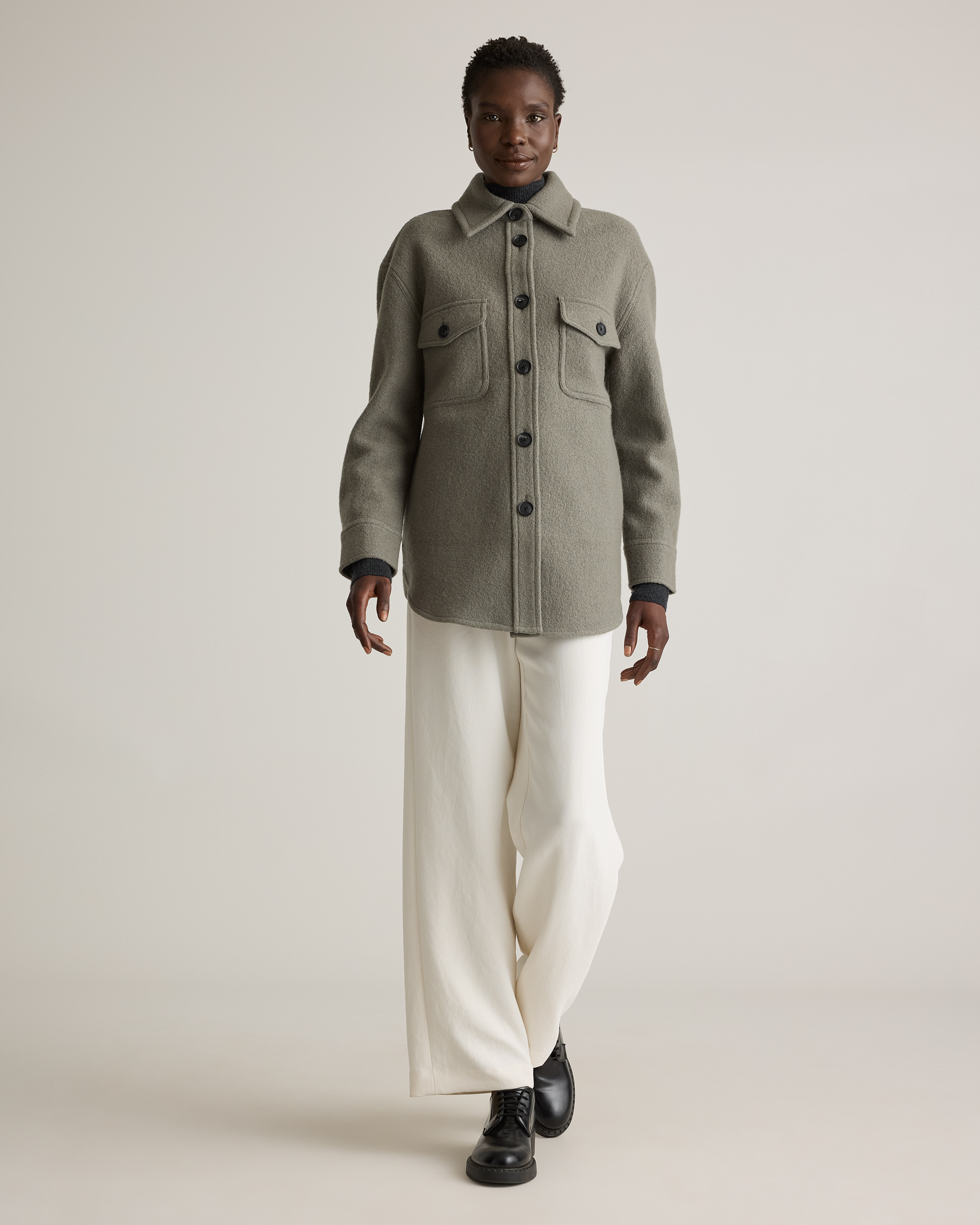 100% Merino Wool Shirt Jacket — Image 45
