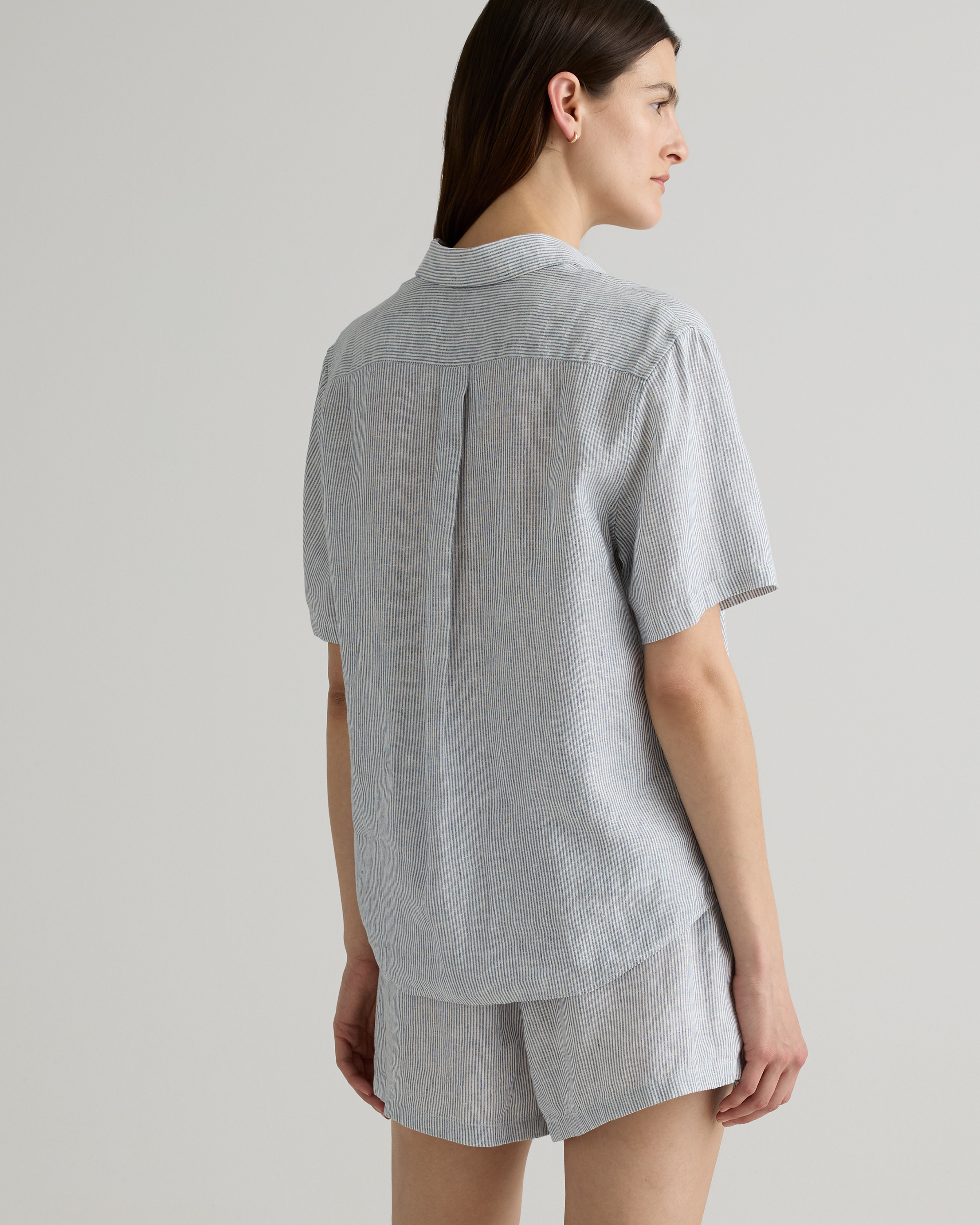 100% European Linen Shorts Pajama Set — Image 8