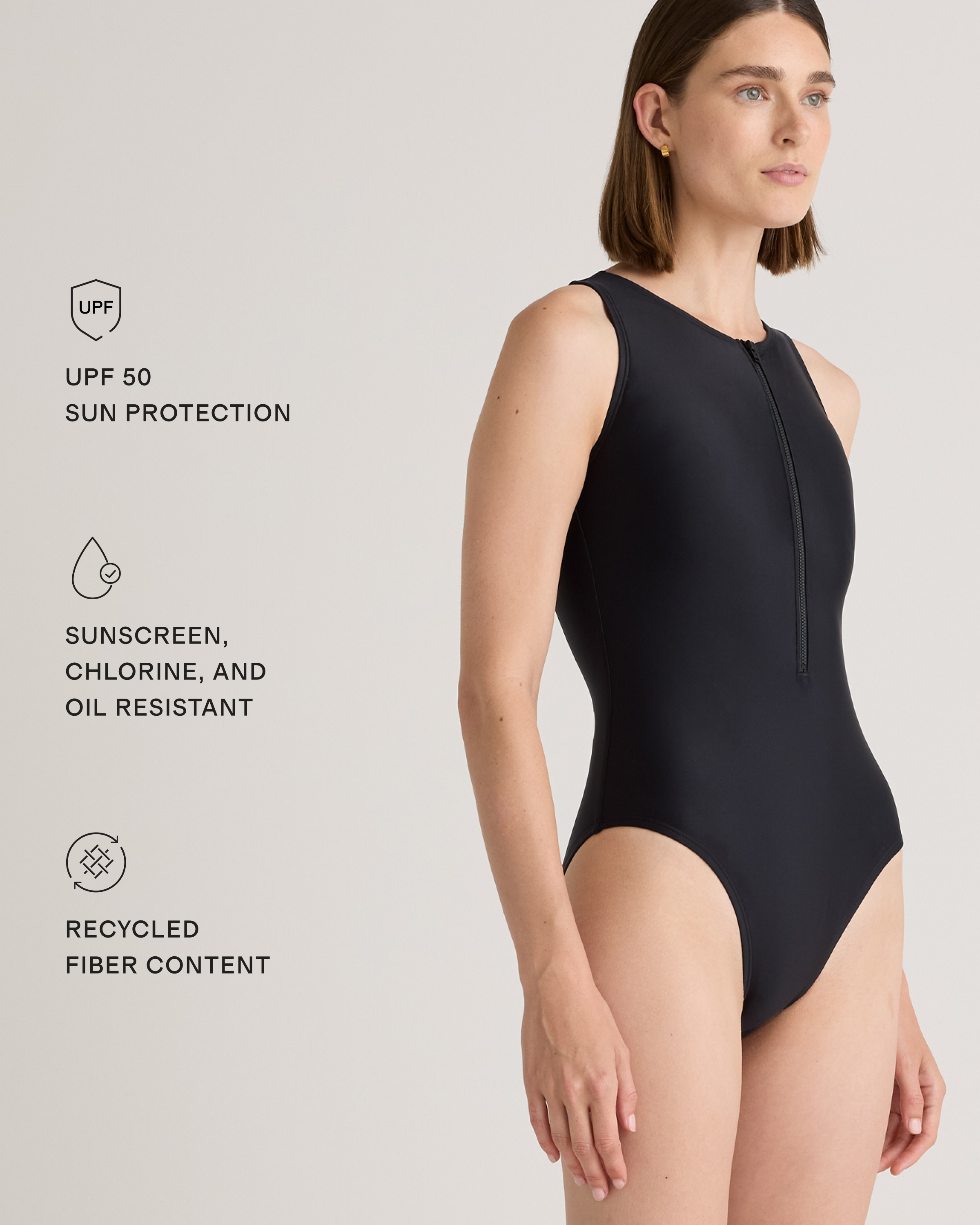 Italian Zip-Front One-Piece Swimsuit — Image 27