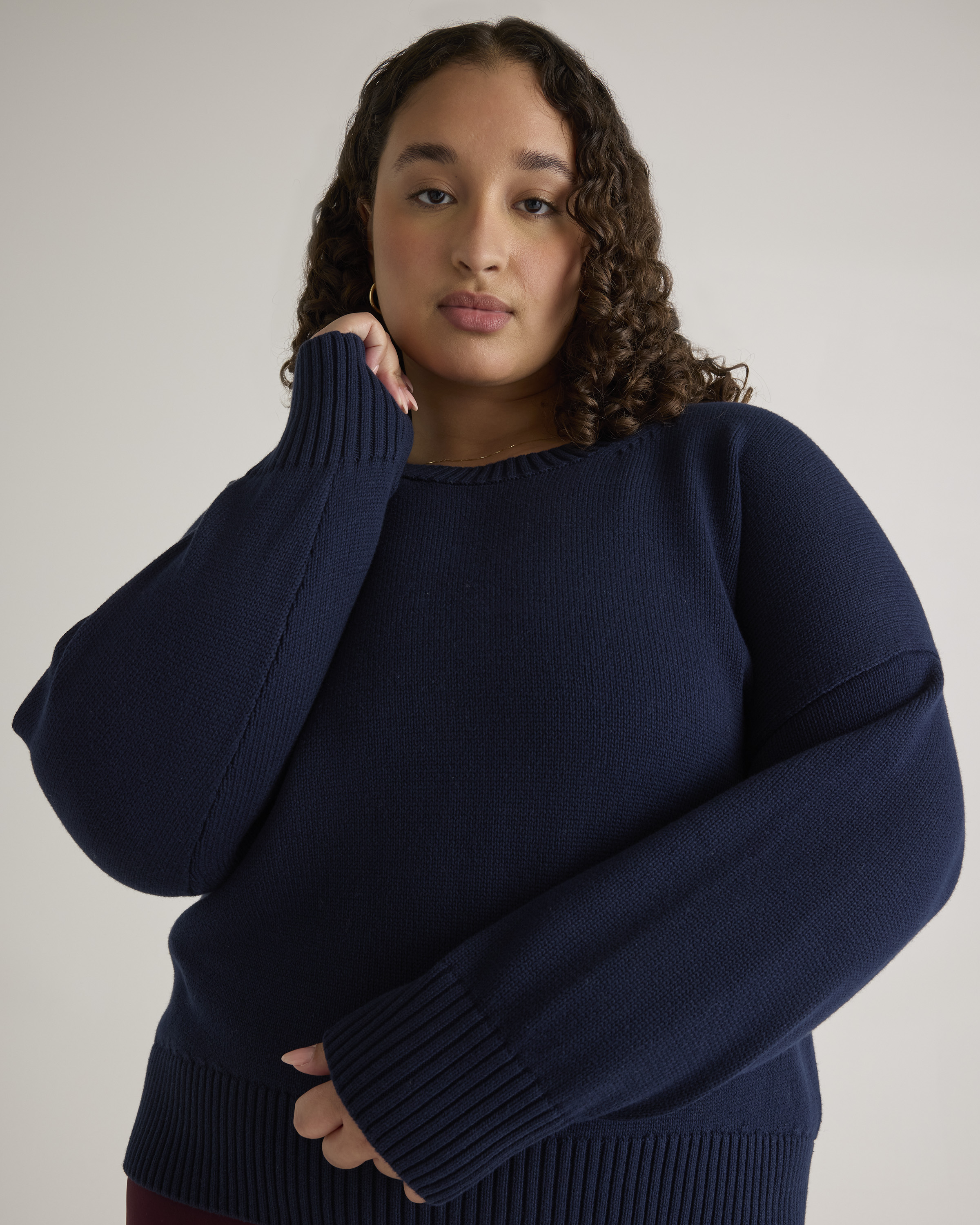 100% Organic Cotton Boyfriend Crew Sweater — Image 9