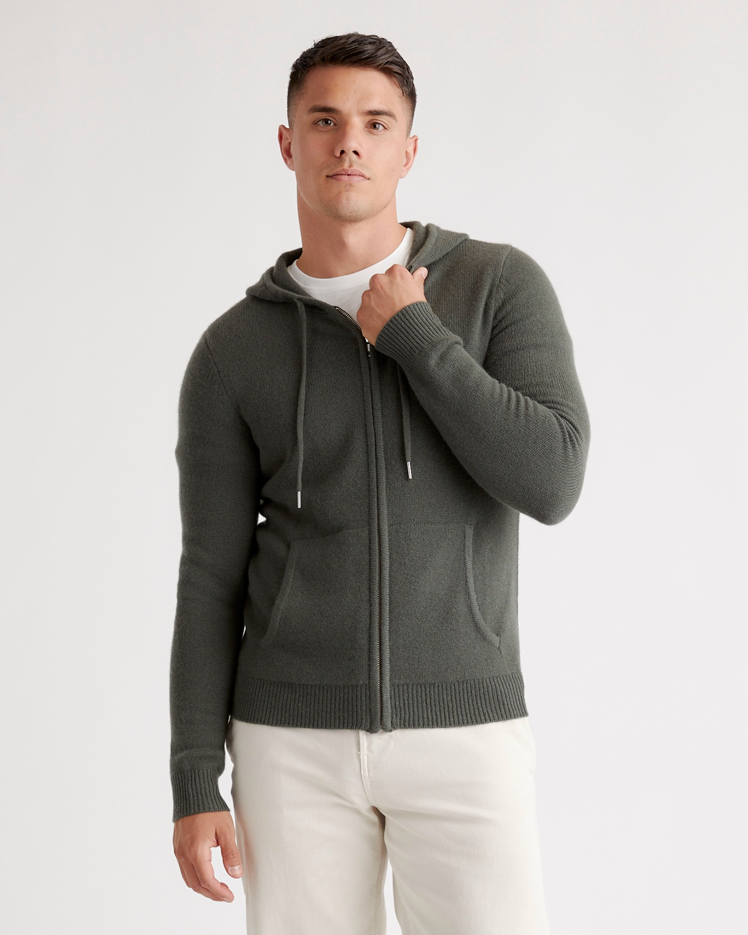 Mongolian Spring Cashmere Full-Zip Hoodie — Image 12