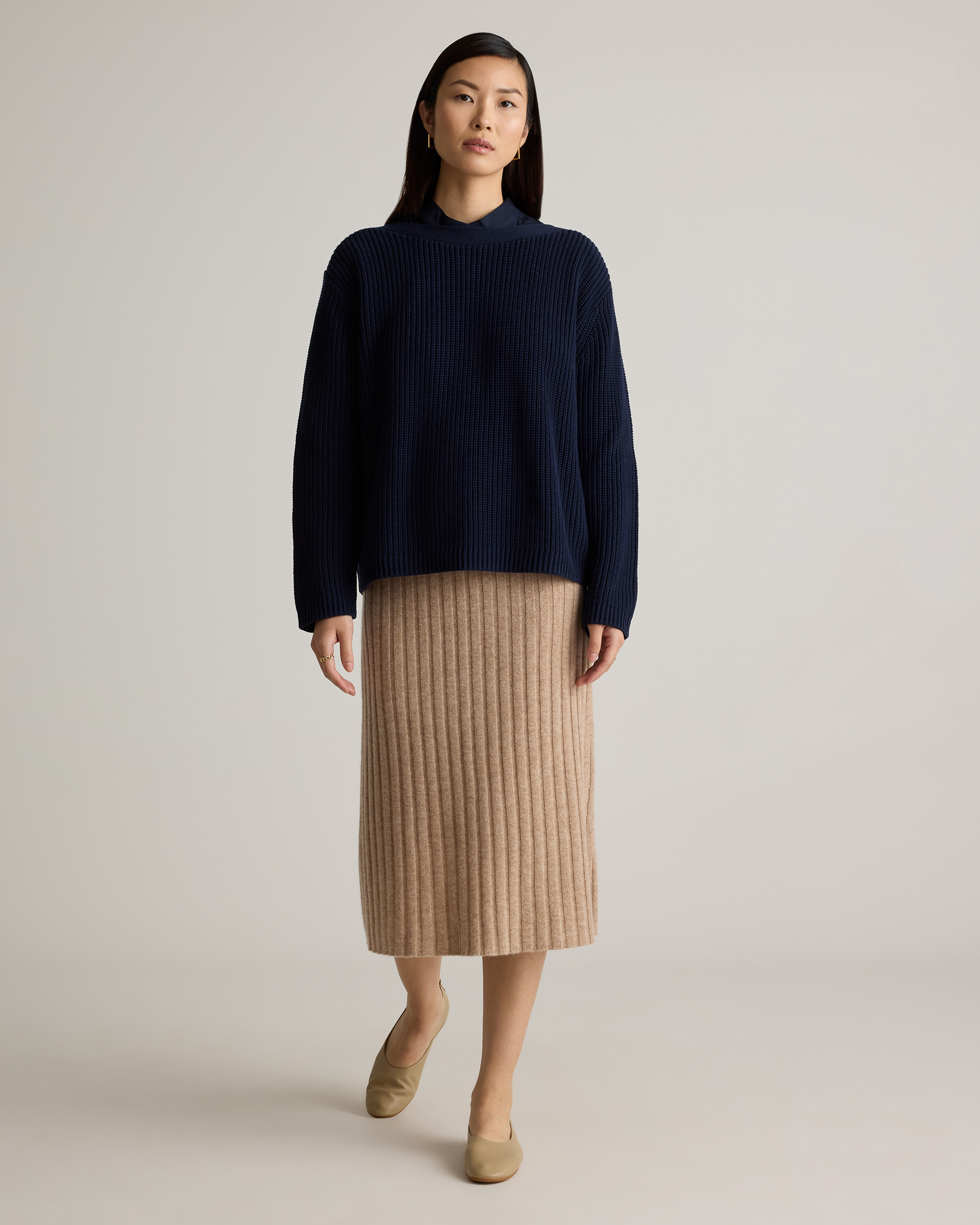 100% Organic Cotton Fisherman Boatneck Sweater — Image 36
