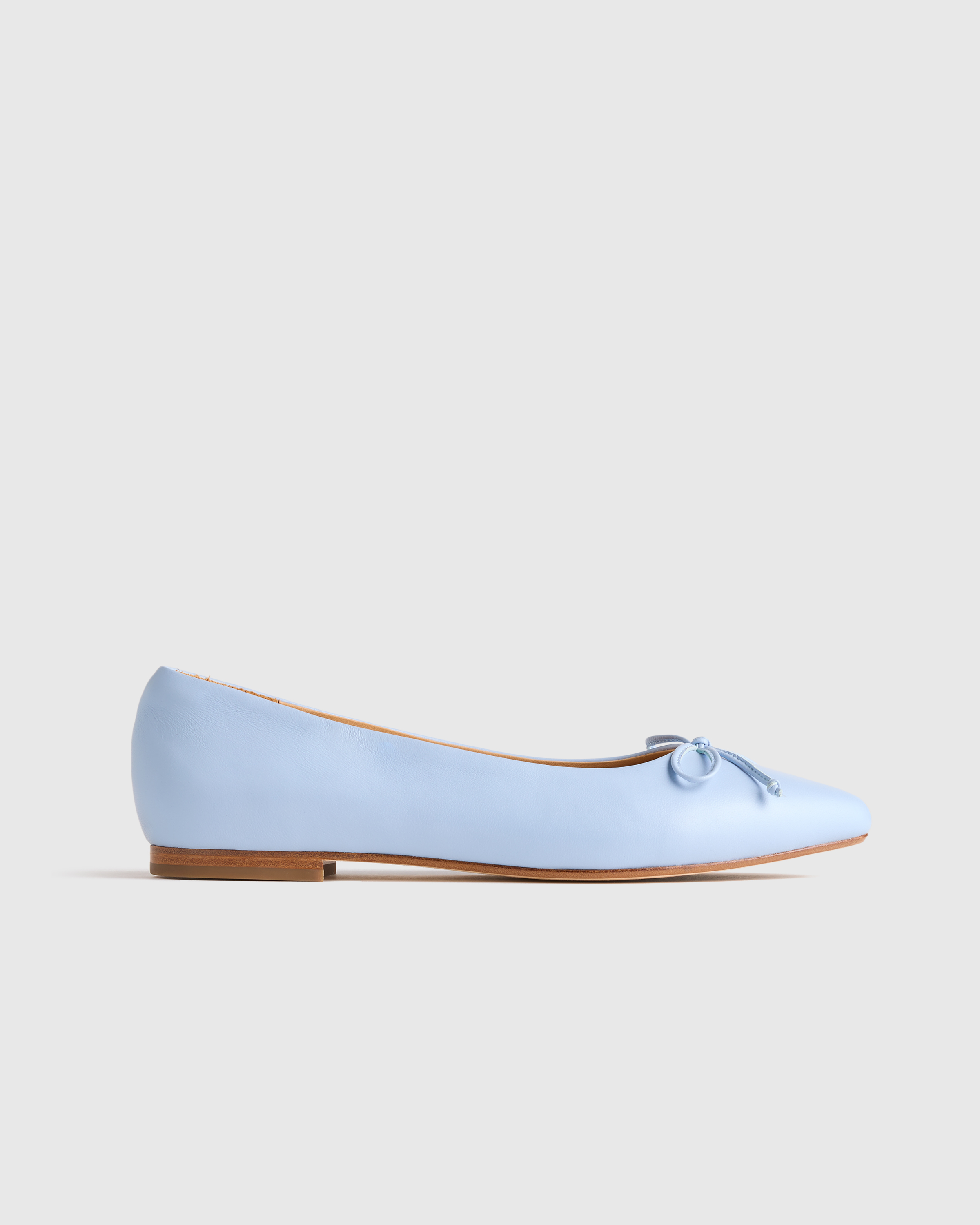 Italian Leather Pointed Bow Flat — Image 18