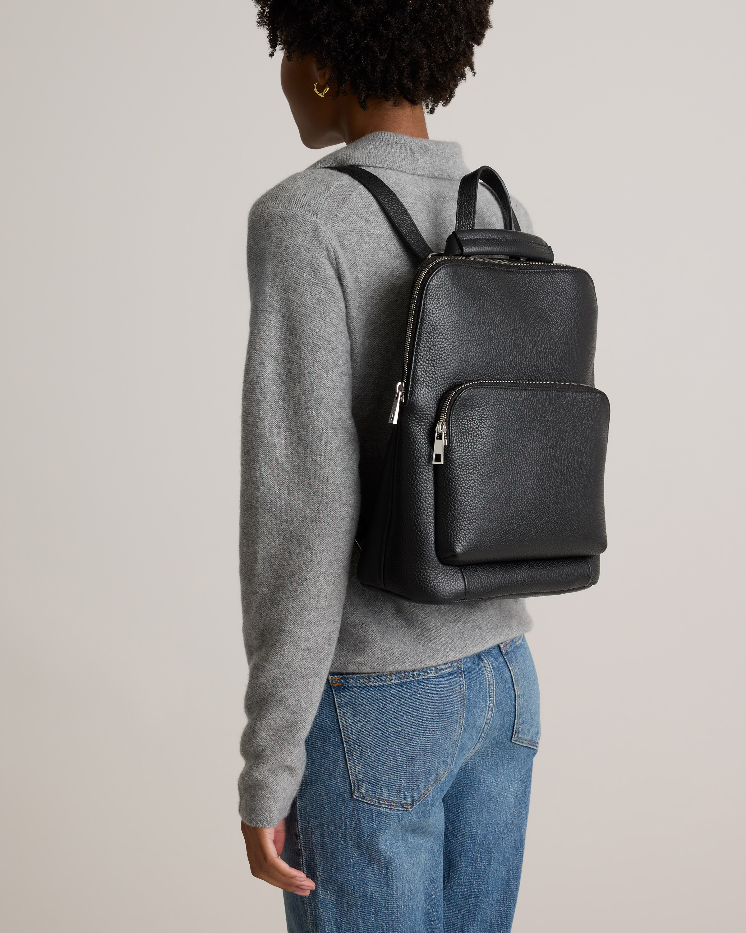 Italian Leather Convertible Backpack — Image 10