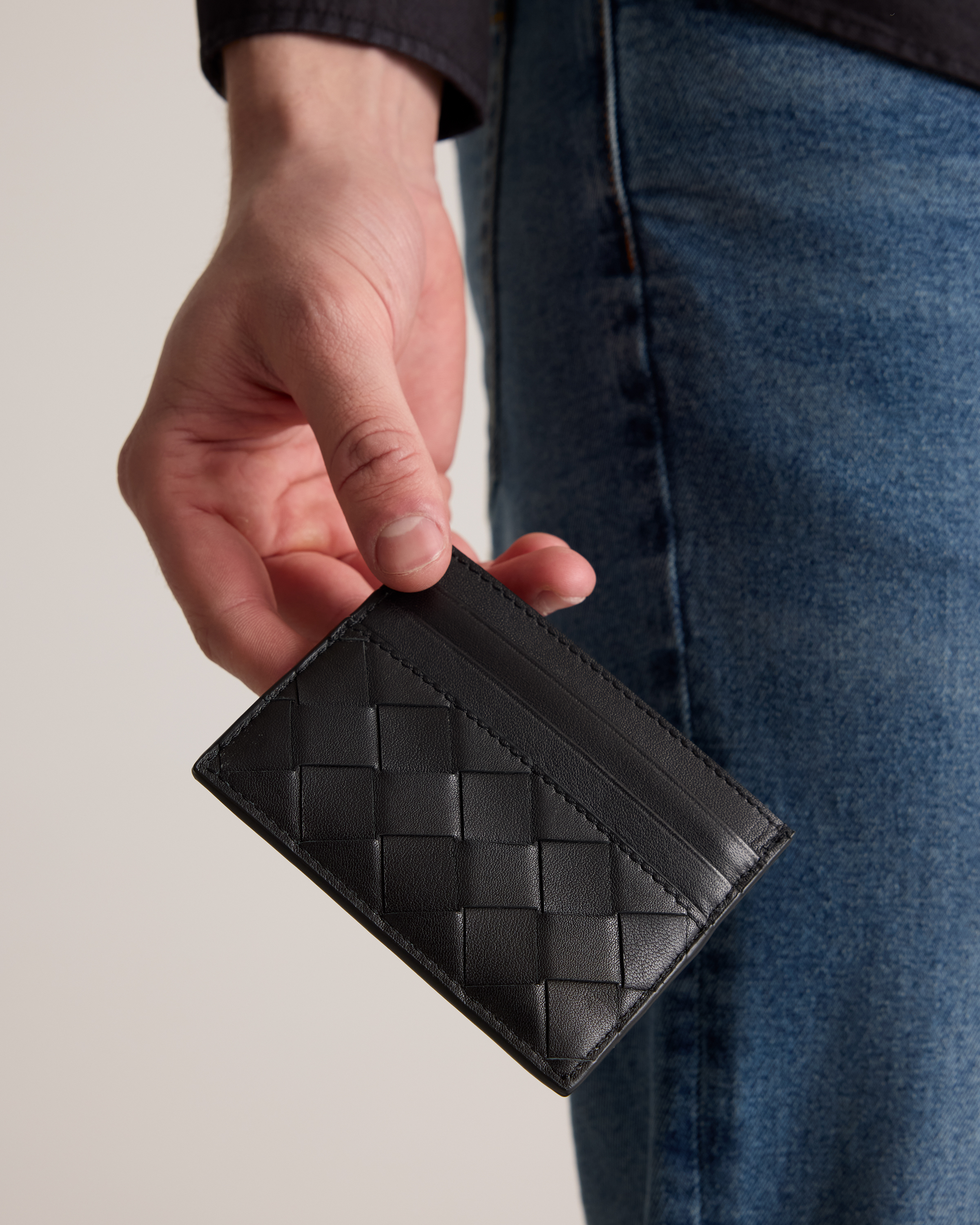 Italian Handwoven Leather Small Card Case — Image 4