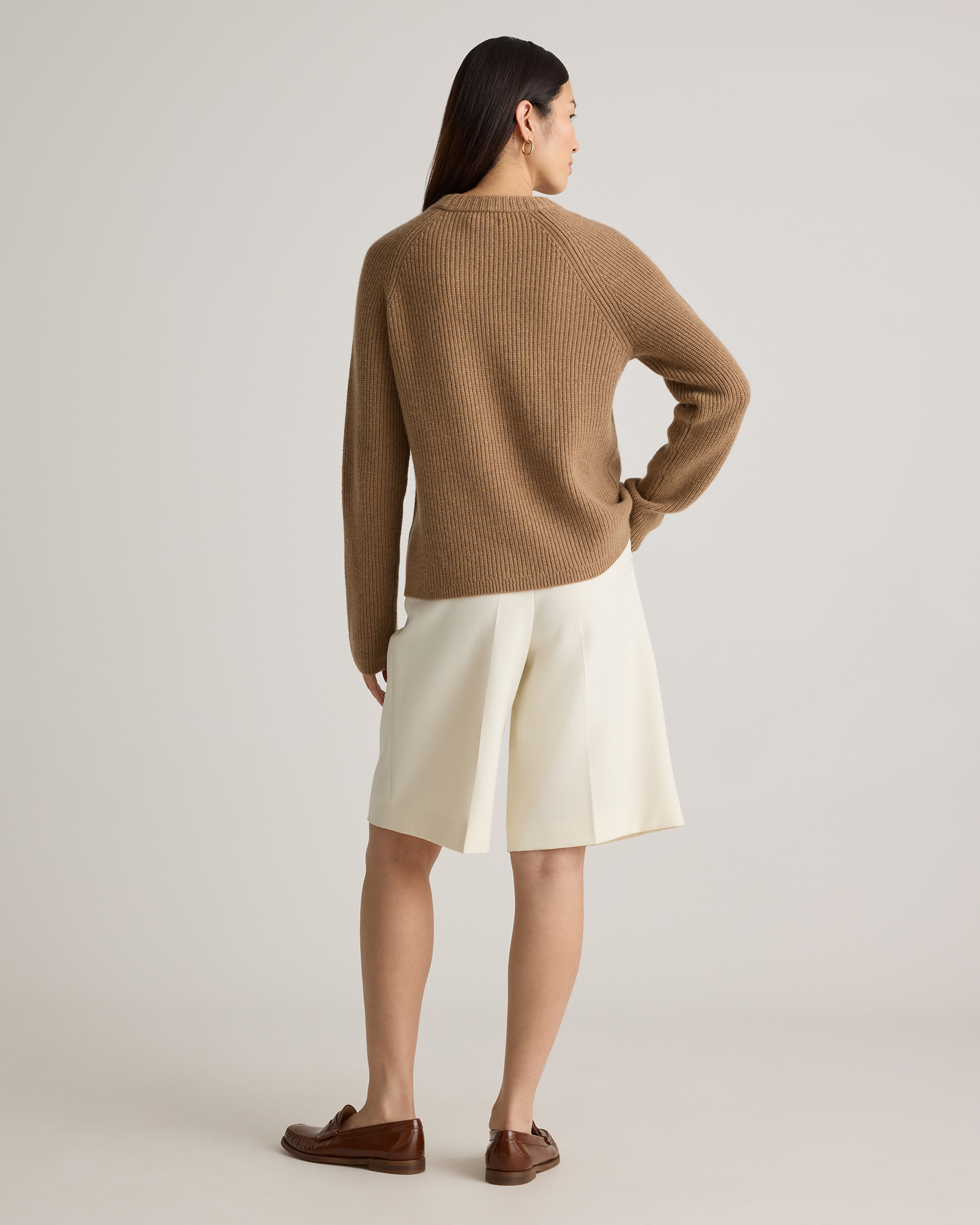 Mongolian Cashmere Fisherman Crewneck Sweater — Image 71
