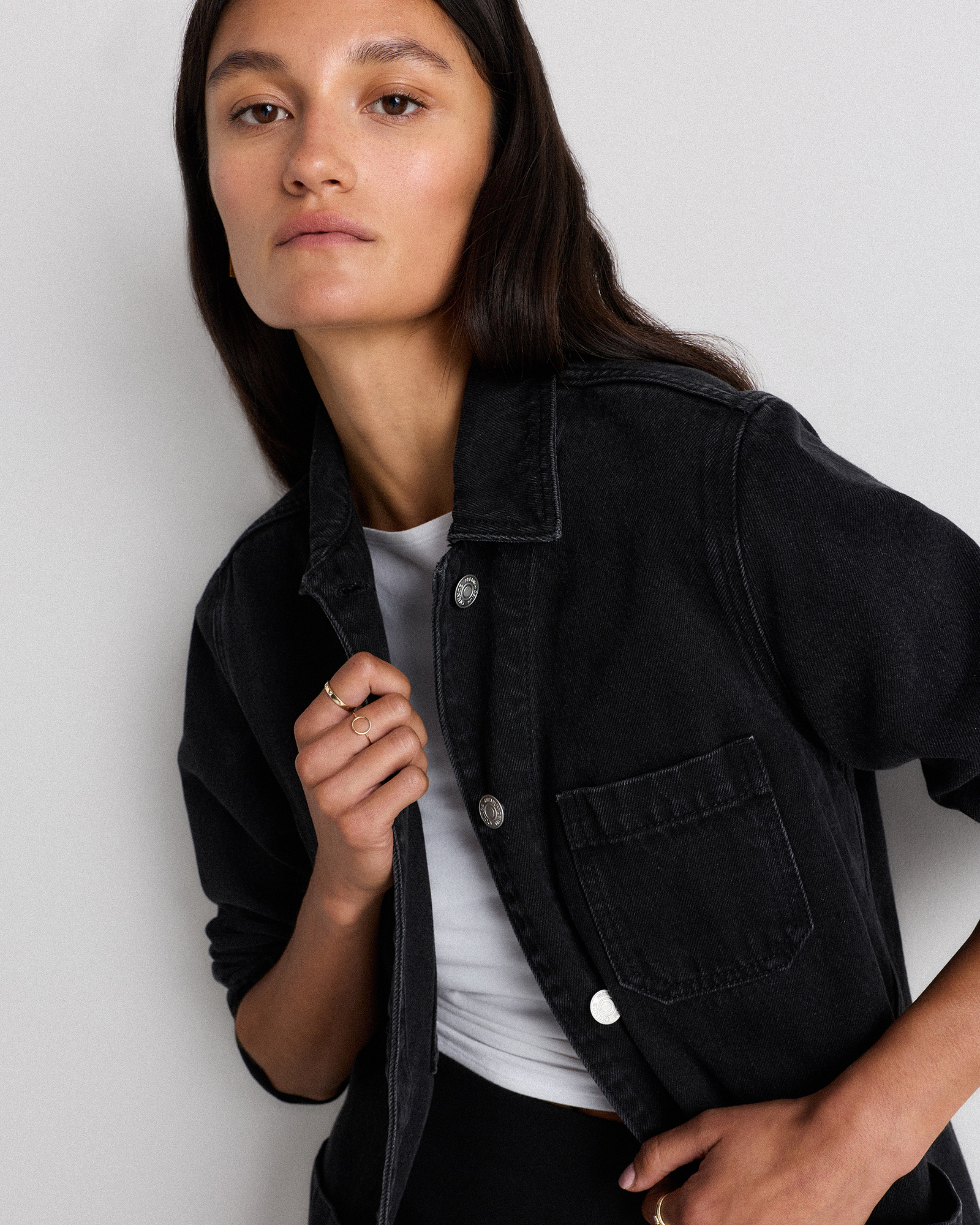 100% Organic Cotton Denim Chore Jacket — Image 16