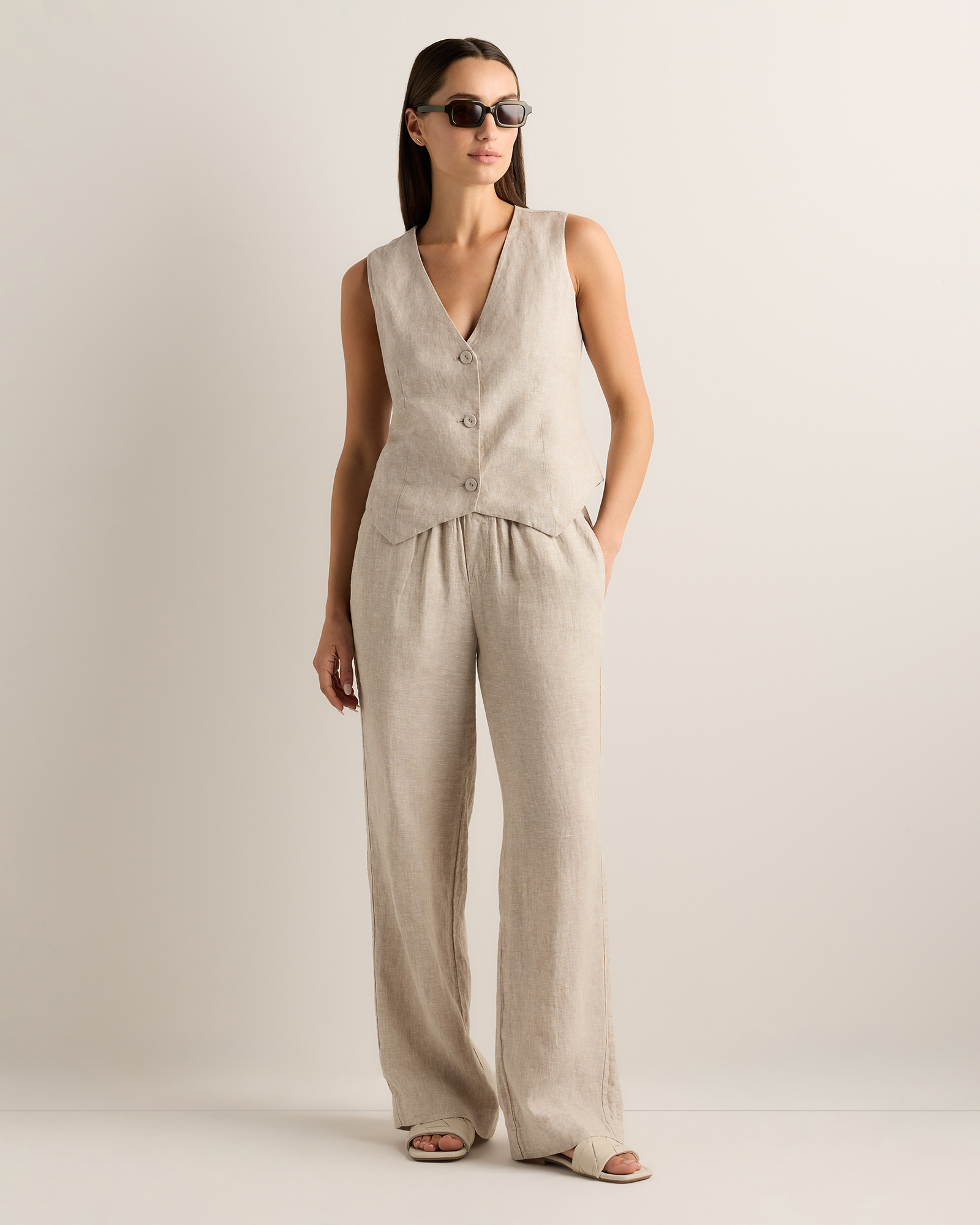 100% European Linen Vest — Image 25