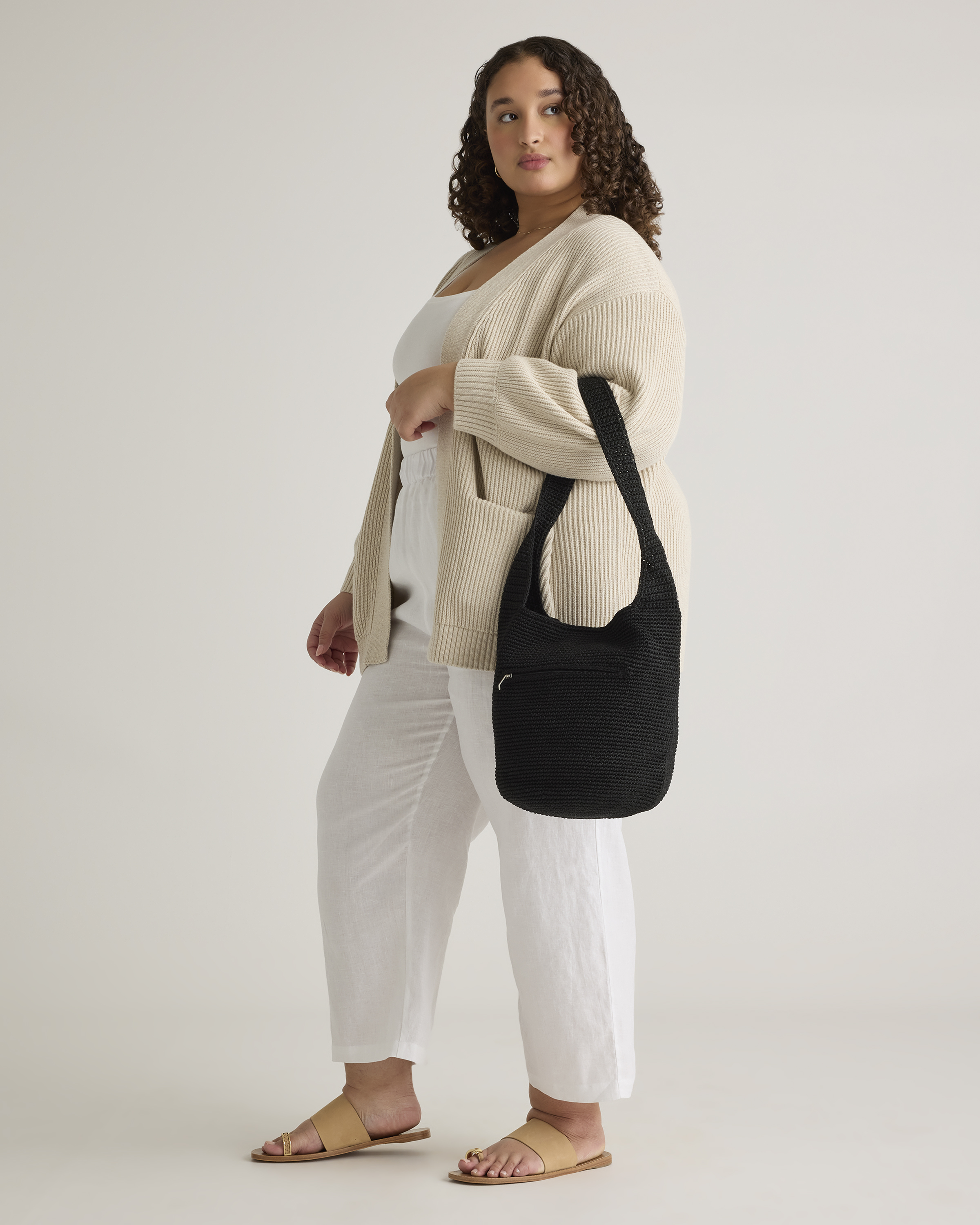 Hand Crochet Hobo Shoulder Bag — Image 12