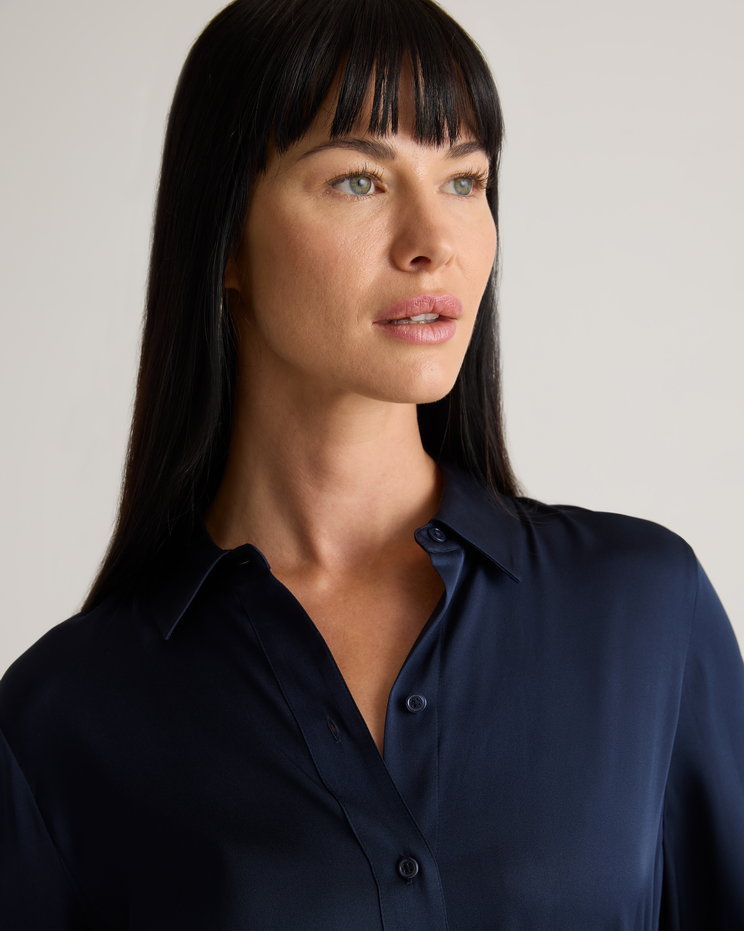 Washable Stretch Silk Maxi Shirt Dress — Image 9