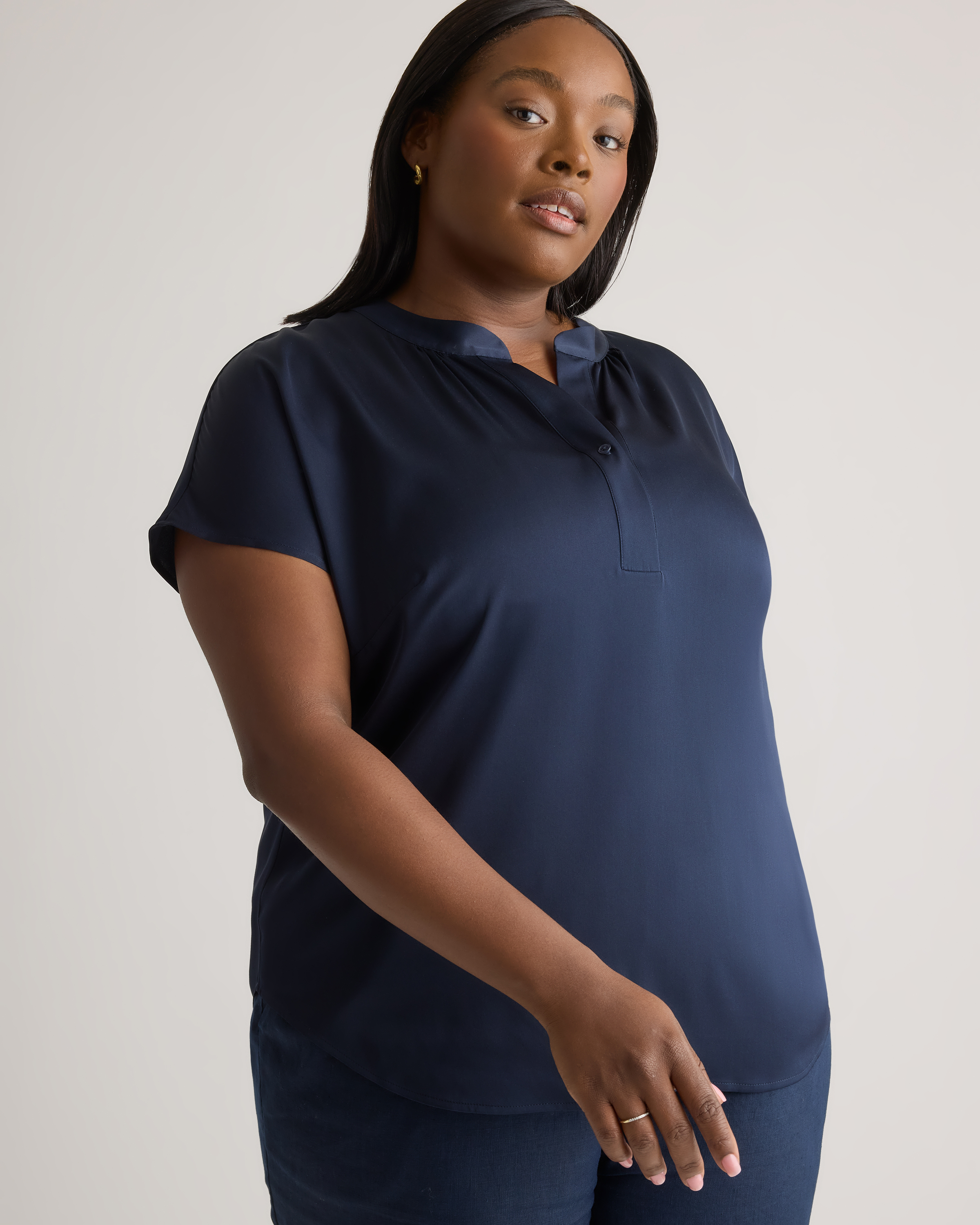 Washable Stretch Silk Dolman Sleeve Blouse — Image 18
