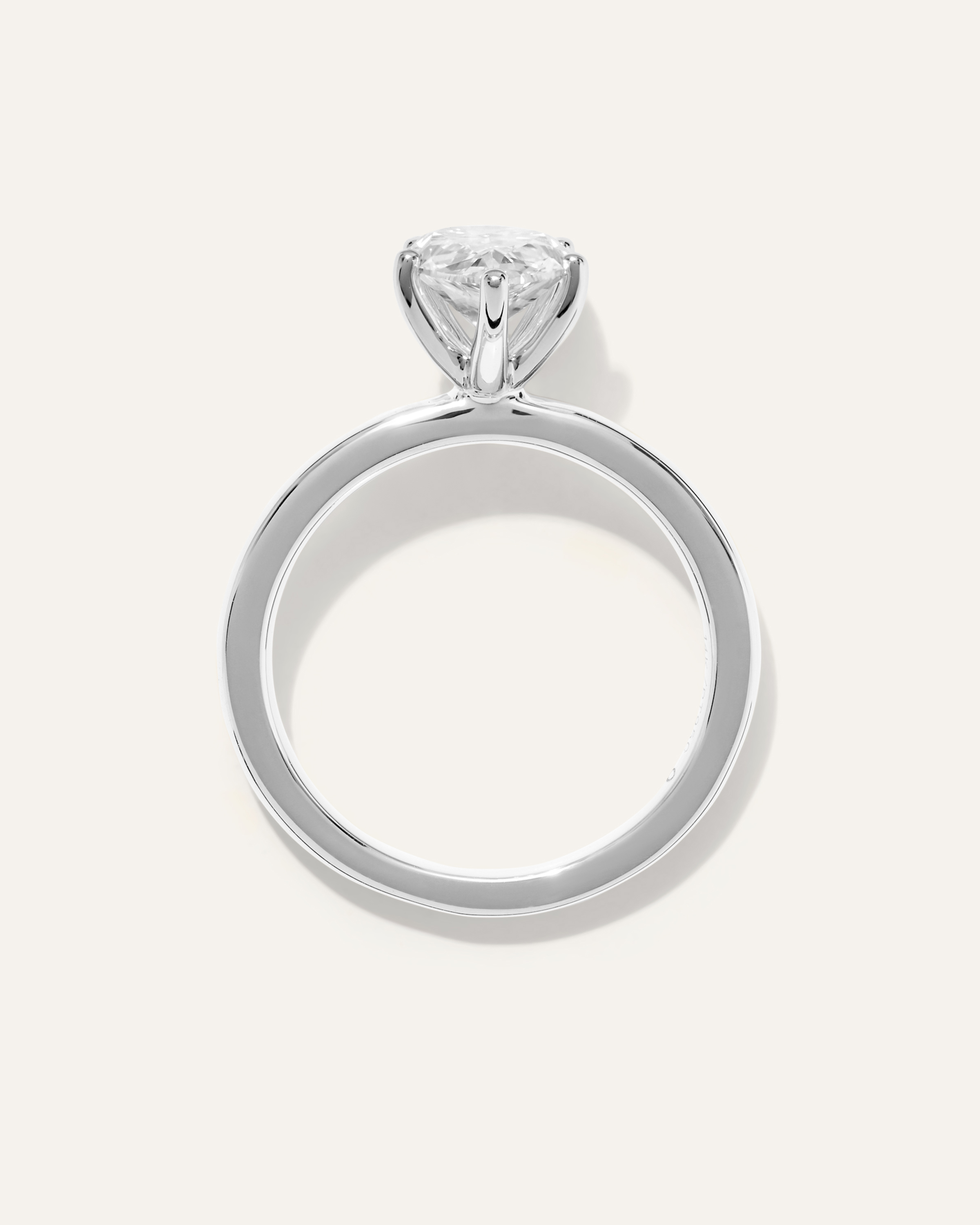 Lab Grown Diamond Pear Comfort Fit Engagement Ring - 2ct — Image 7