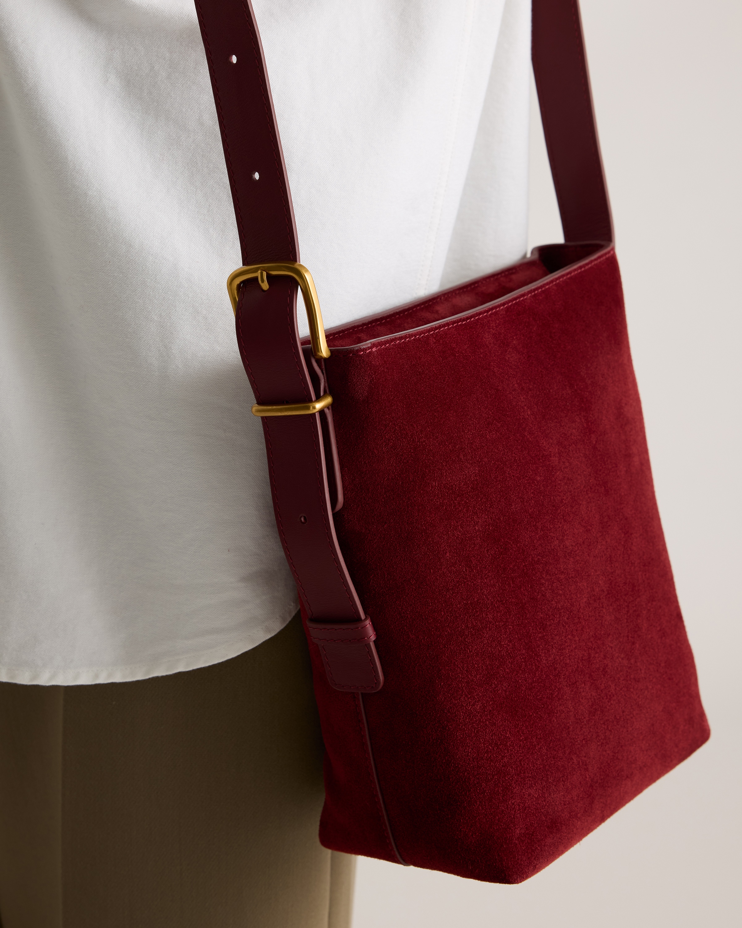 Italian Suede Bucket Crossbody — Image 10