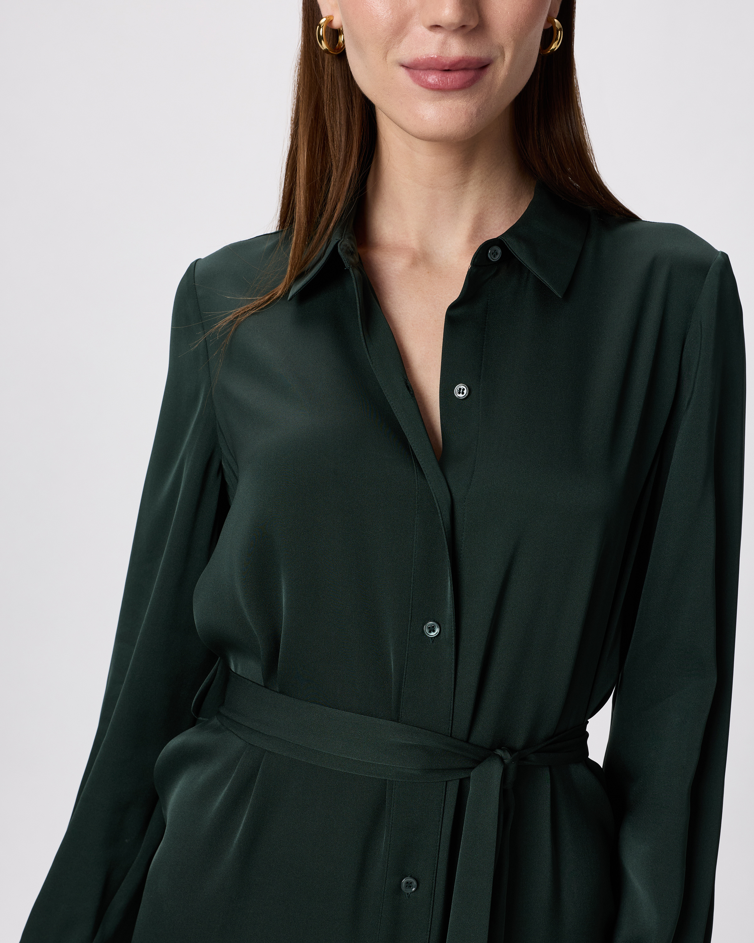 Washable Stretch Silk Maxi Shirt Dress — Image 4