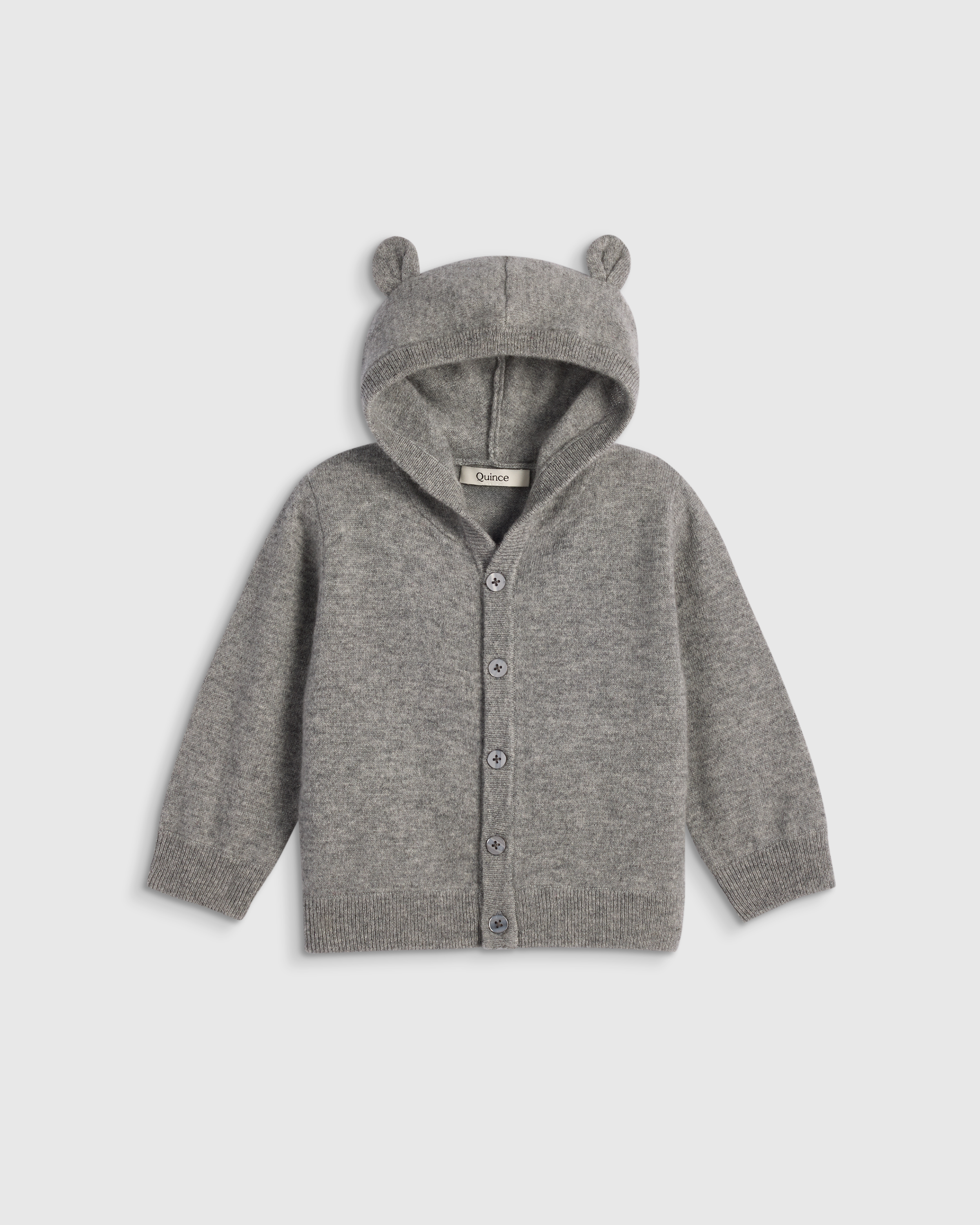 oatmeal Washable Cashmere Hooded Cardigan — Image 8