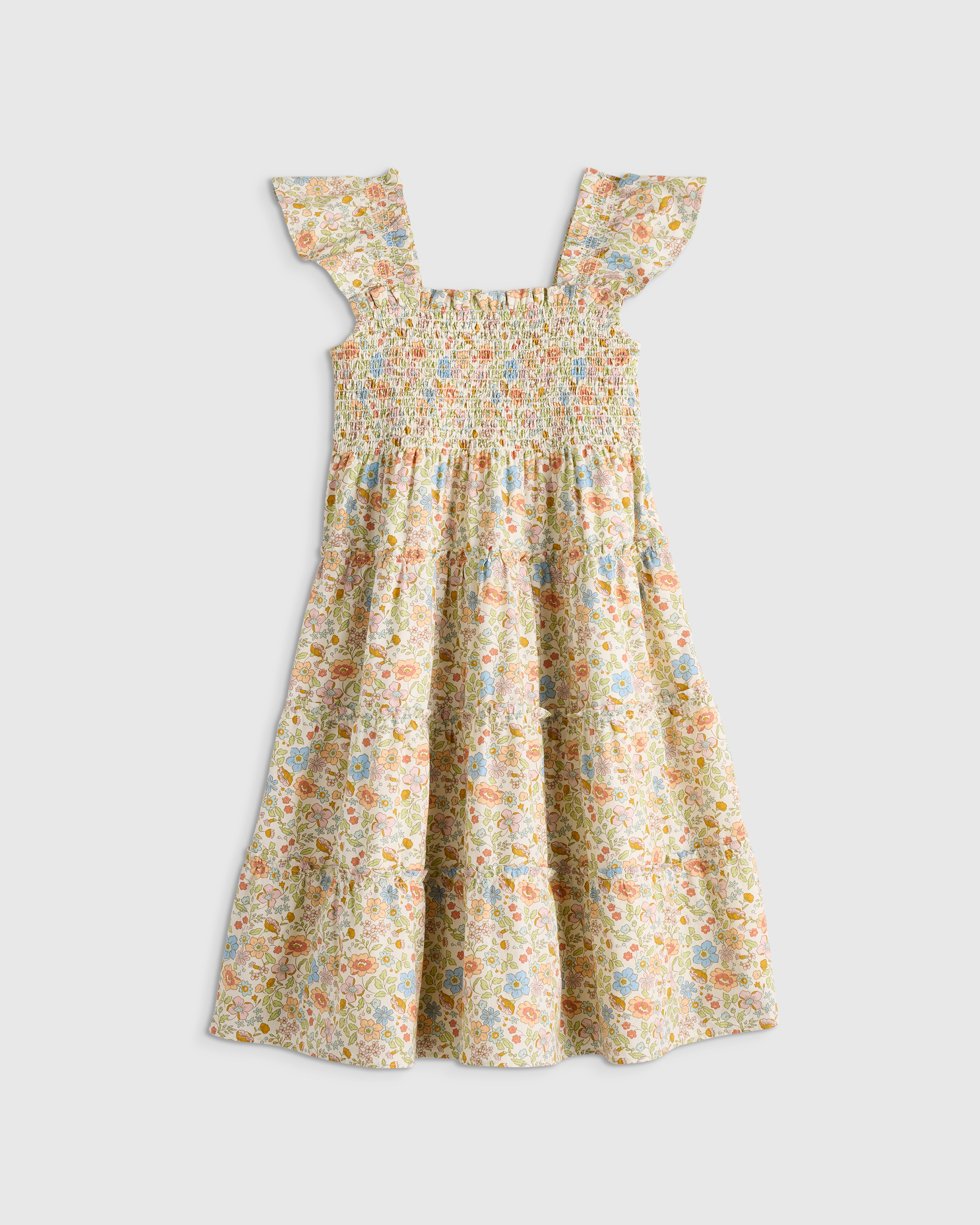 100% Organic Cotton Poplin Smocked Dress — Image 12