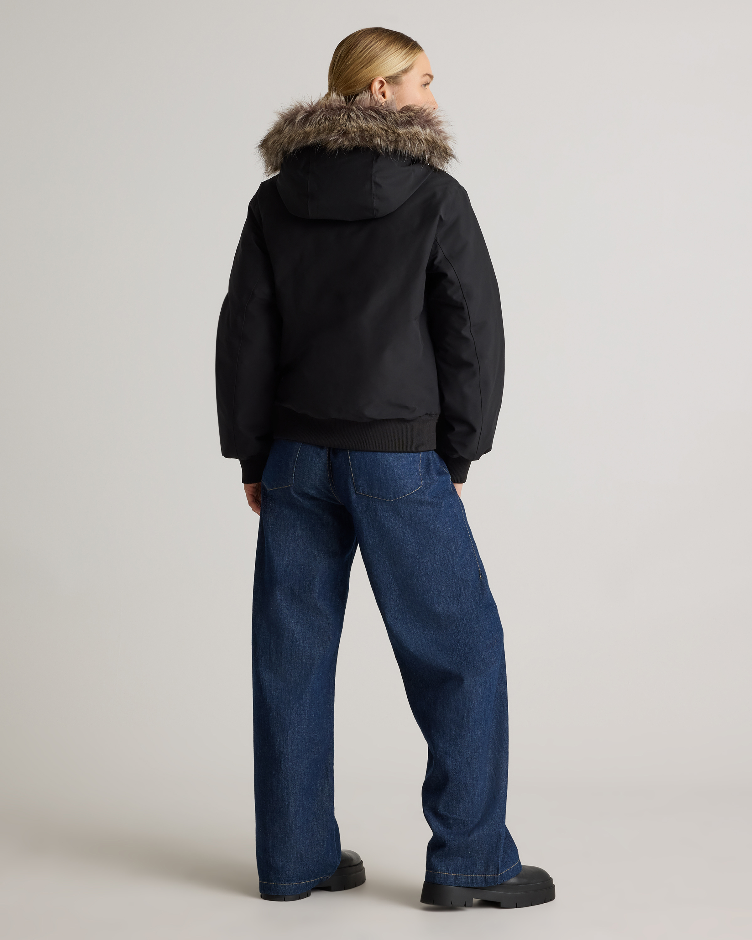 Responsible Down Hooded Short Parka — Image 22