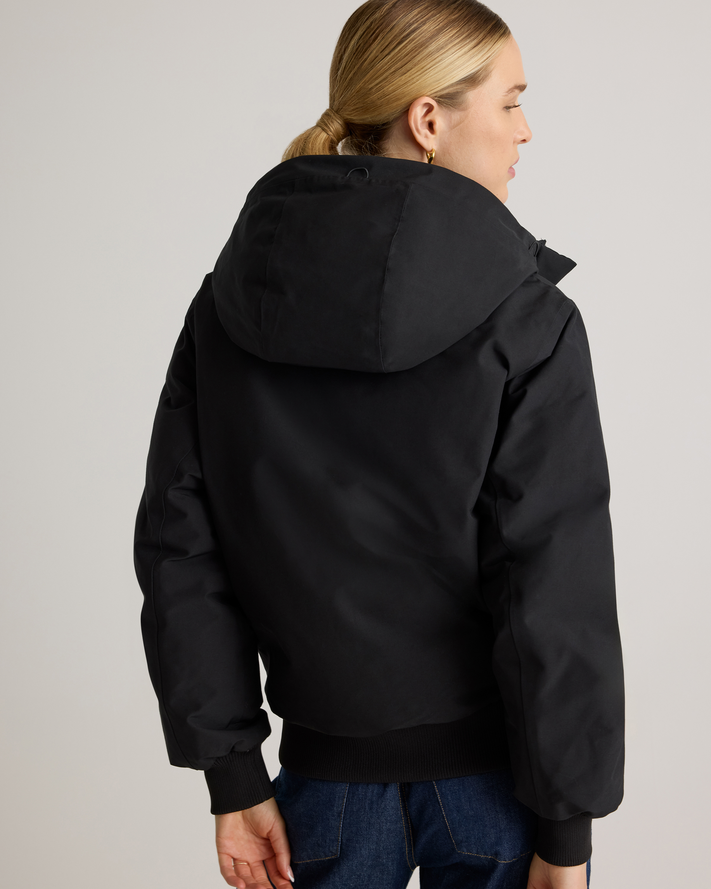Responsible Down Hooded Short Parka — Image 15