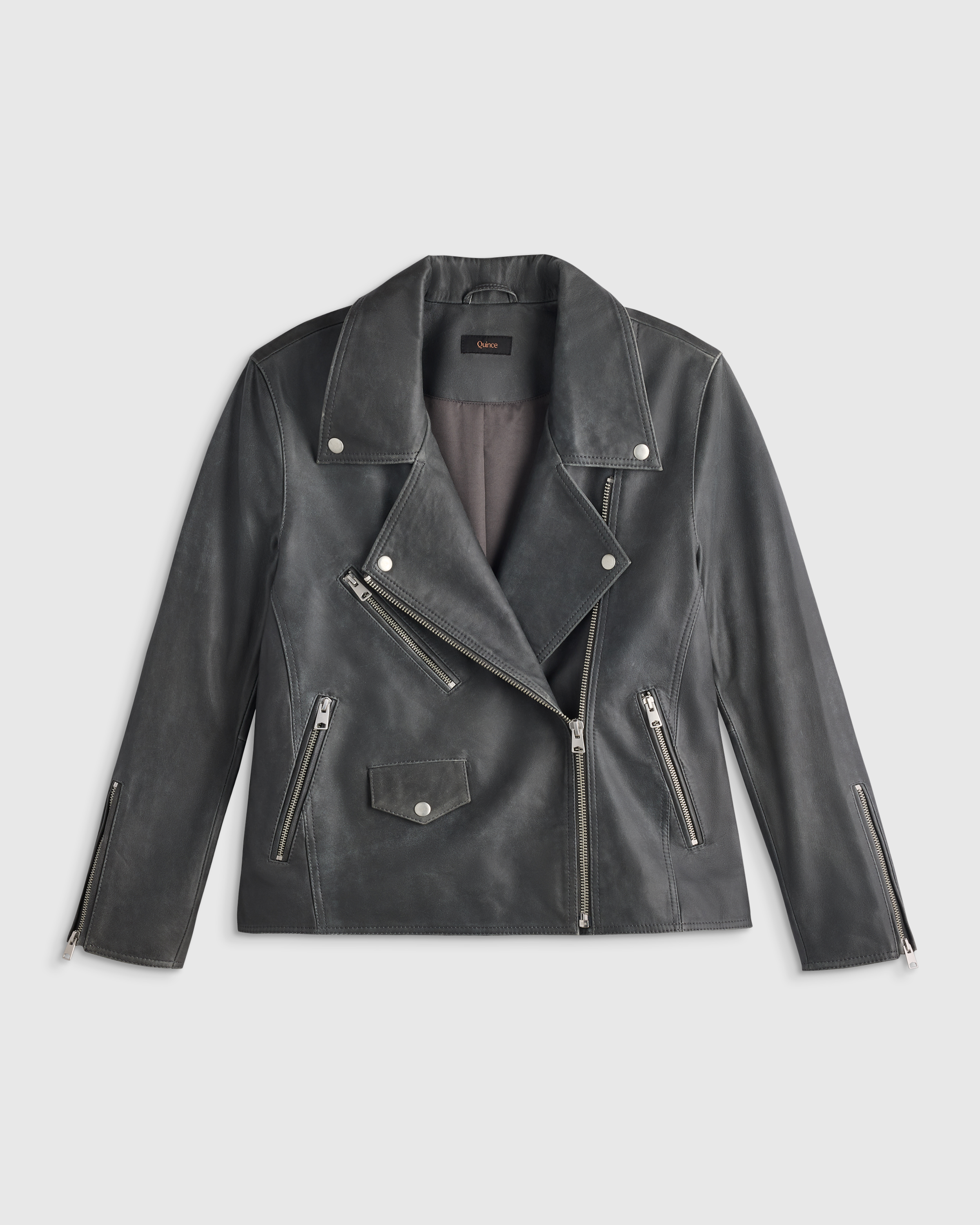 100% Leather Oversized Biker Jacket — Image 42