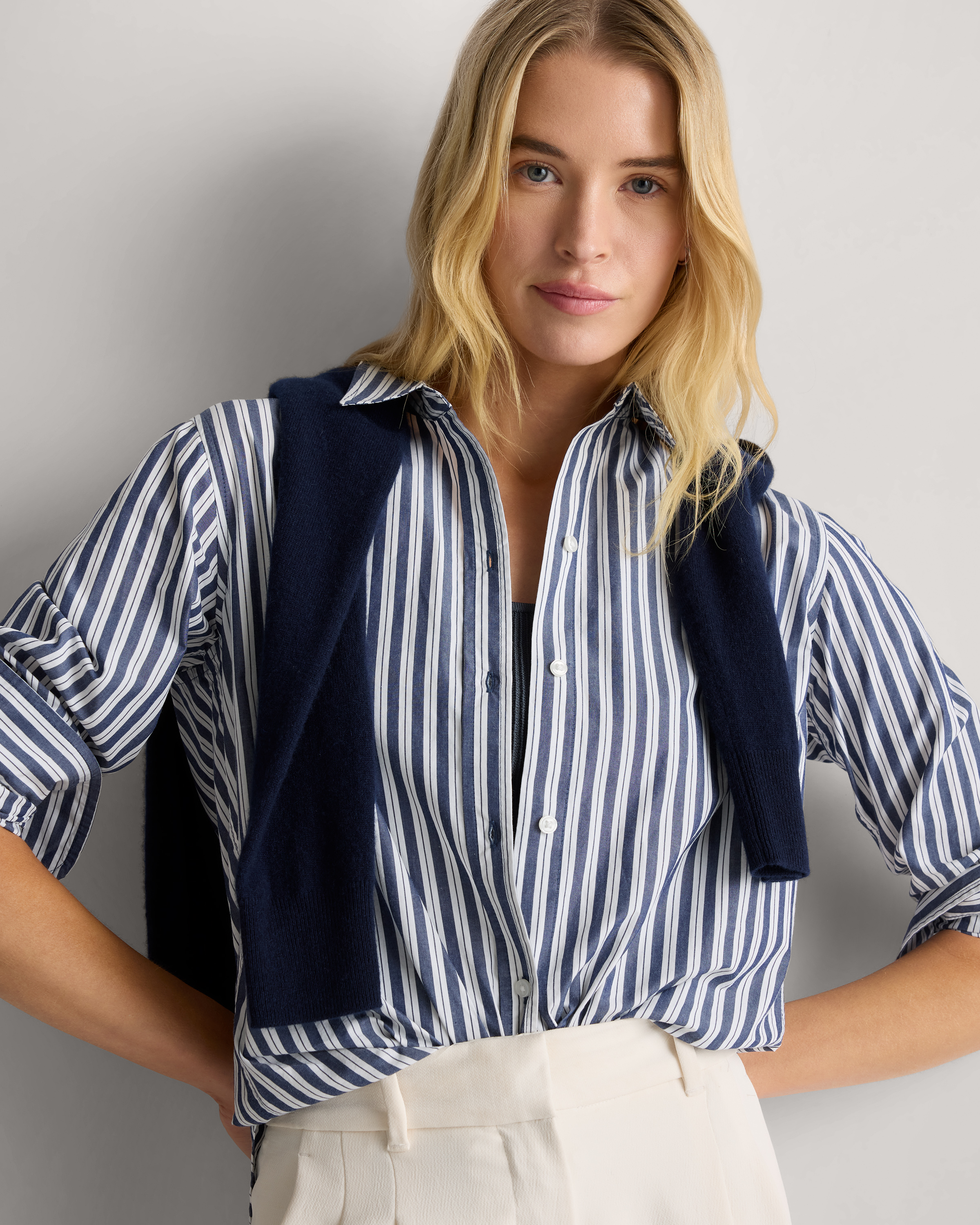 100% Organic Cotton Poplin Long Sleeve Shirt — Image 5