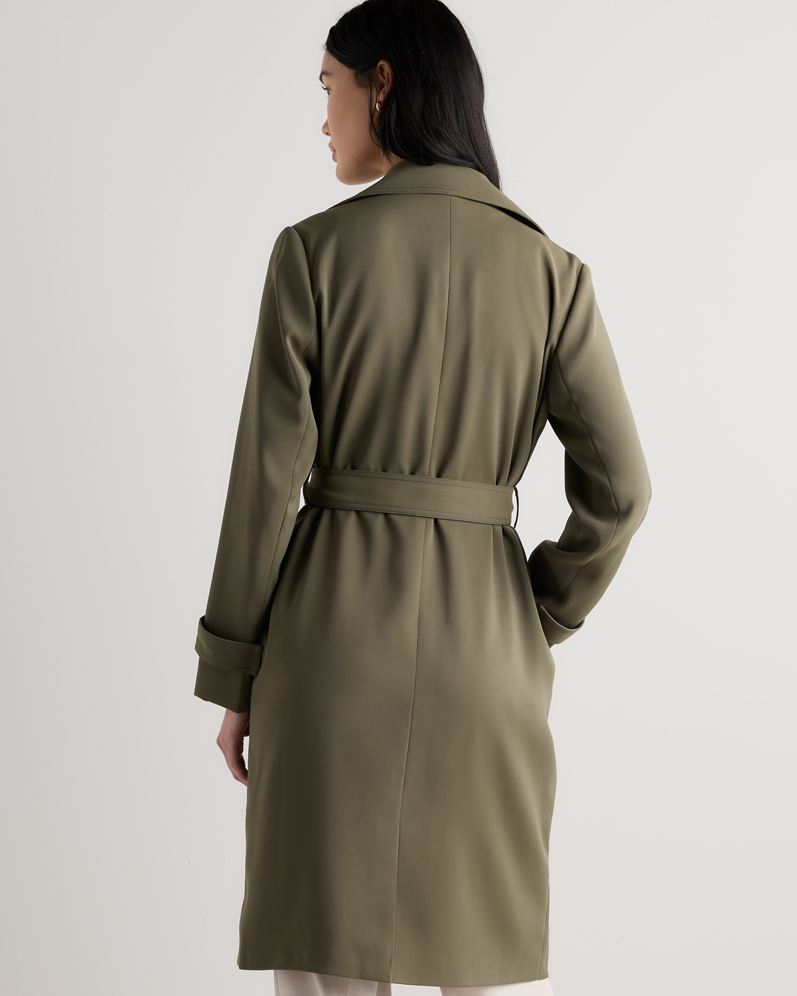 Stretch Crepe Trench Coat — Image 34