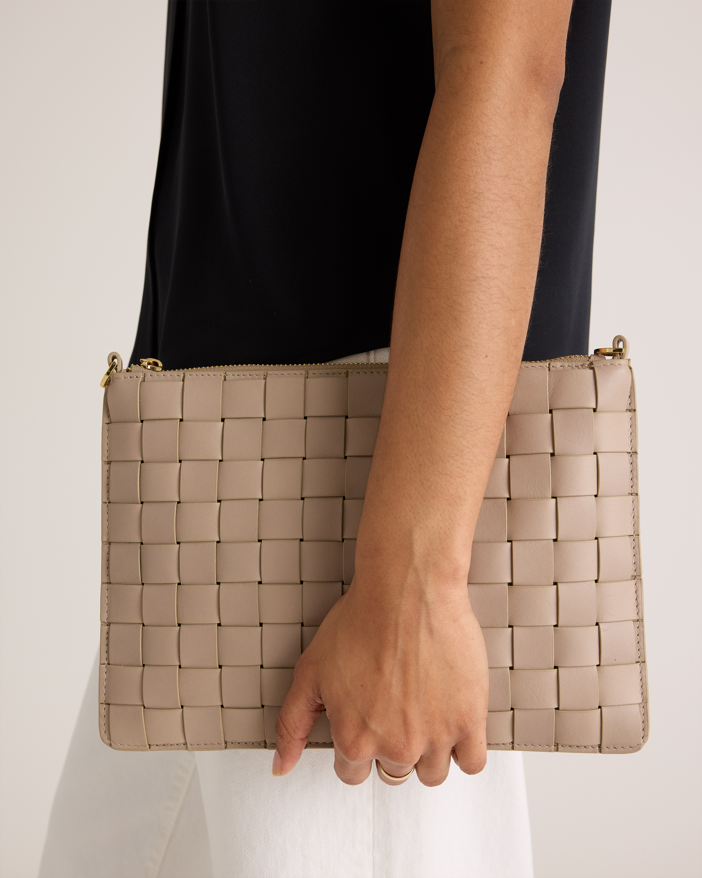 Italian Leather Handwoven Convertible Crossbody — Image 7