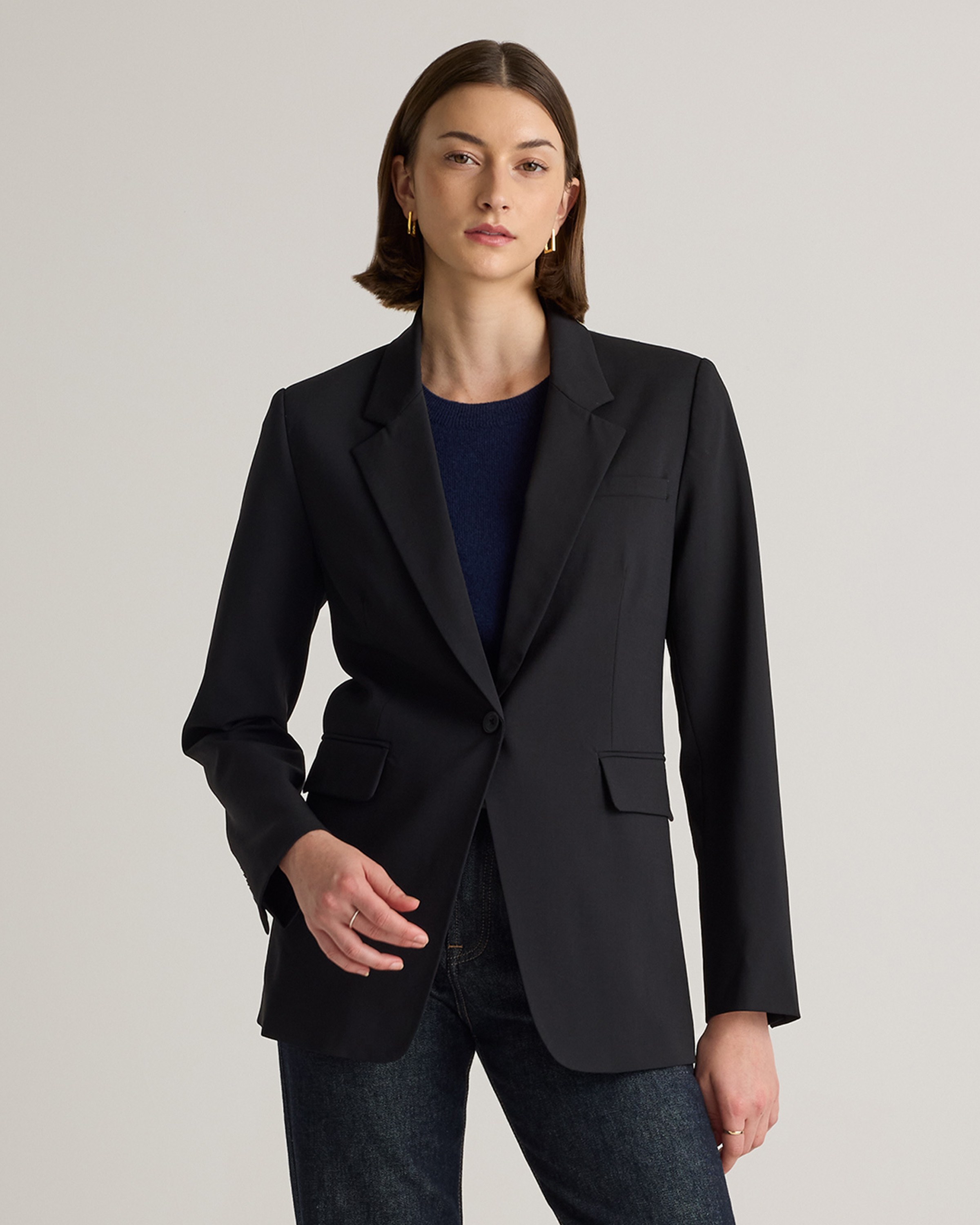Italian Wool Long Blazer — Image 30